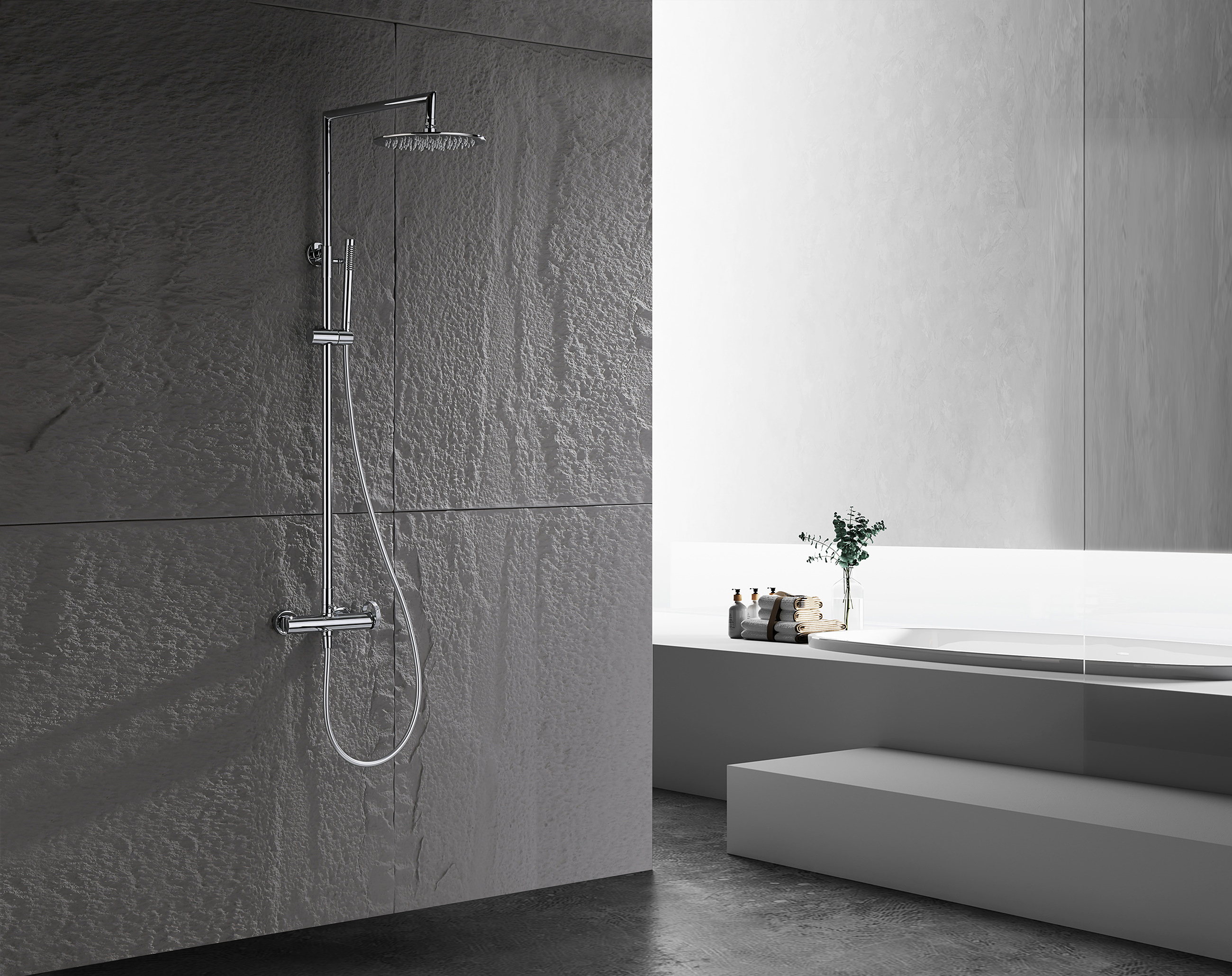 19160 Душевая система без излива (ХРОМ) GANZER (5/1шт)