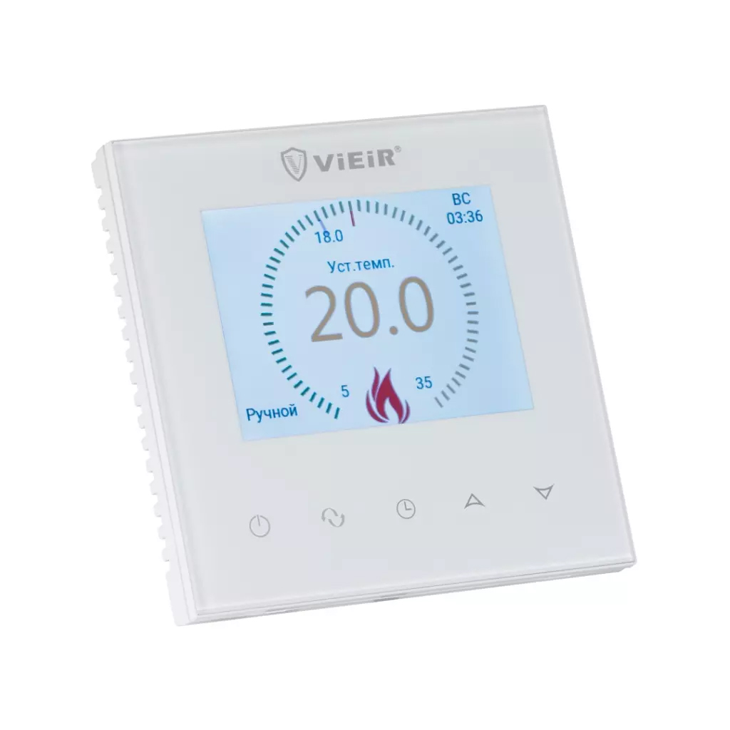 Термостат электронный комнатный с WI-FI (черный)  ViEiR  (36/1шт)