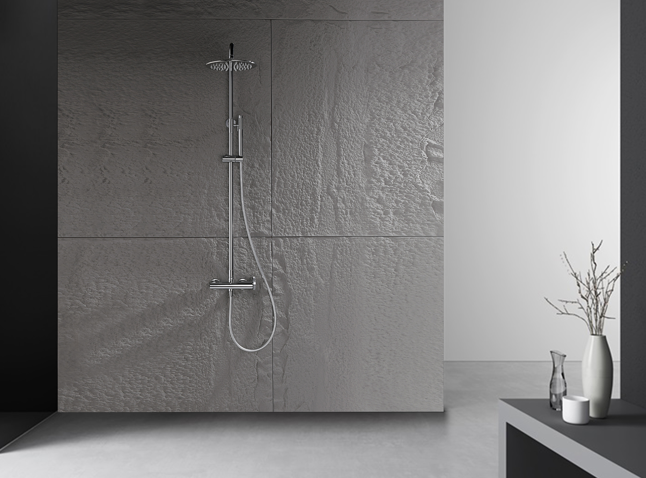 19160 Душевая система без излива (ХРОМ) GANZER (5/1шт)