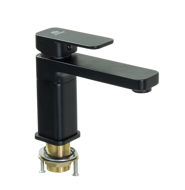 12012-C Смеситель для умывальника  (ЧЕРНЫЙ)  GANZER  (10/1шт) Л/К