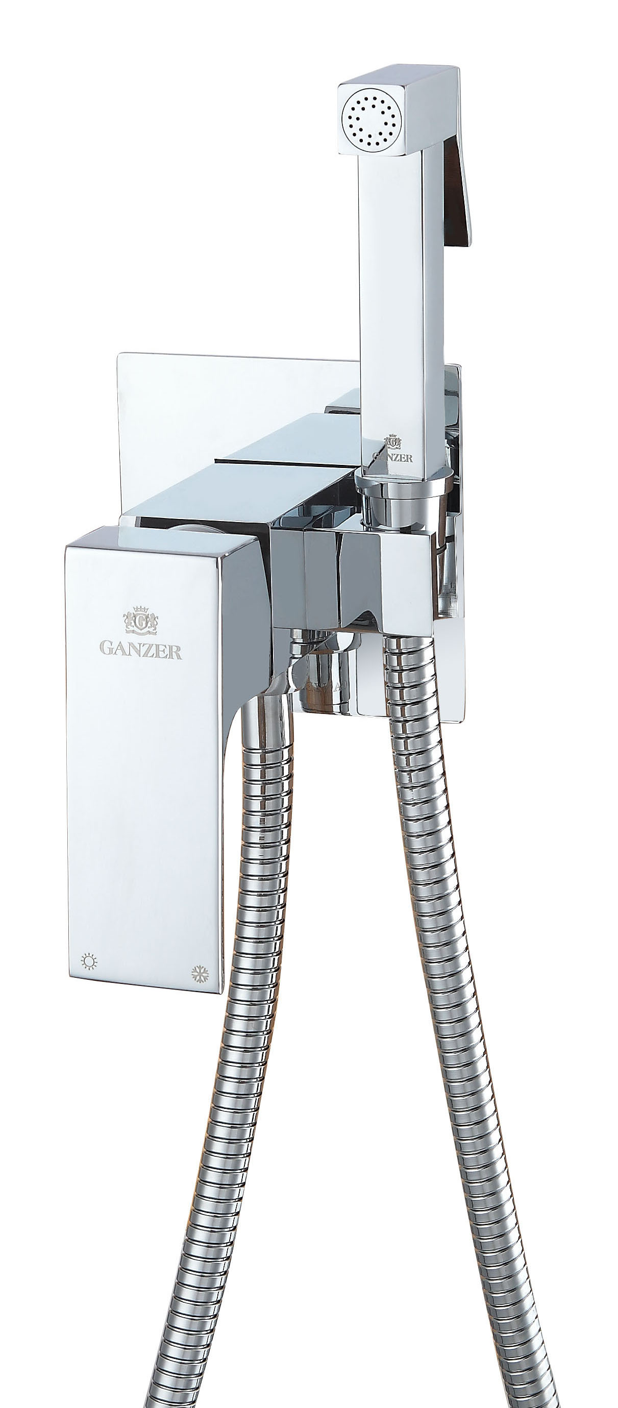 28157 Смеситель встраиваемый с ГИГ. душом (ХРОМ) GANZER (10/1шт)