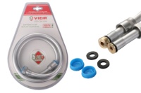 Шланг для душа 175см СИЛ.СЕРЫЙ (в блистере, 360°) ViEiR  (50/1шт)