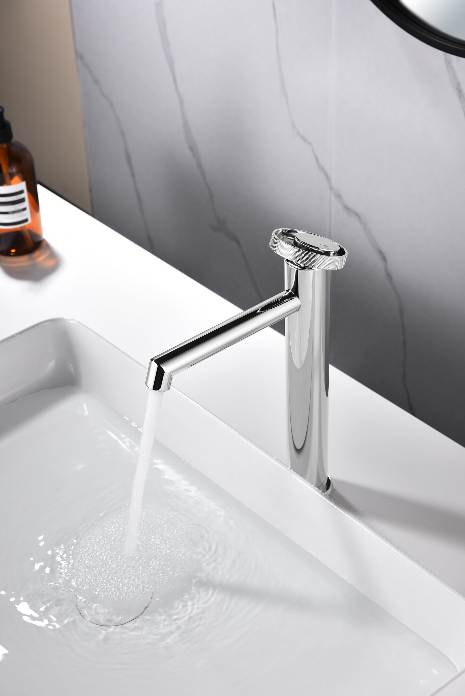 19112 Смеситель од. для раковины-чаши (ХРОМ) GANZER (10/1шт)