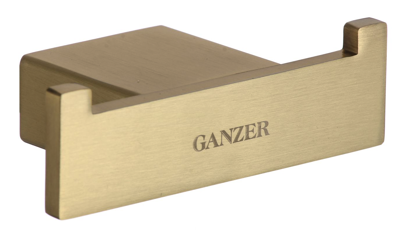 88152-S Двойной настенный крючок (Мат. Золото) GANZER  (20/1шт)