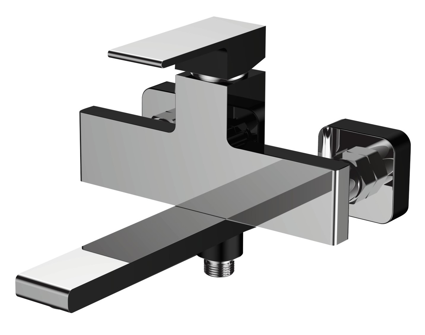 28032-C Смеситель од. для ванны (ЧЕРНЫЙ) GANZER  (6/1шт) Л/К