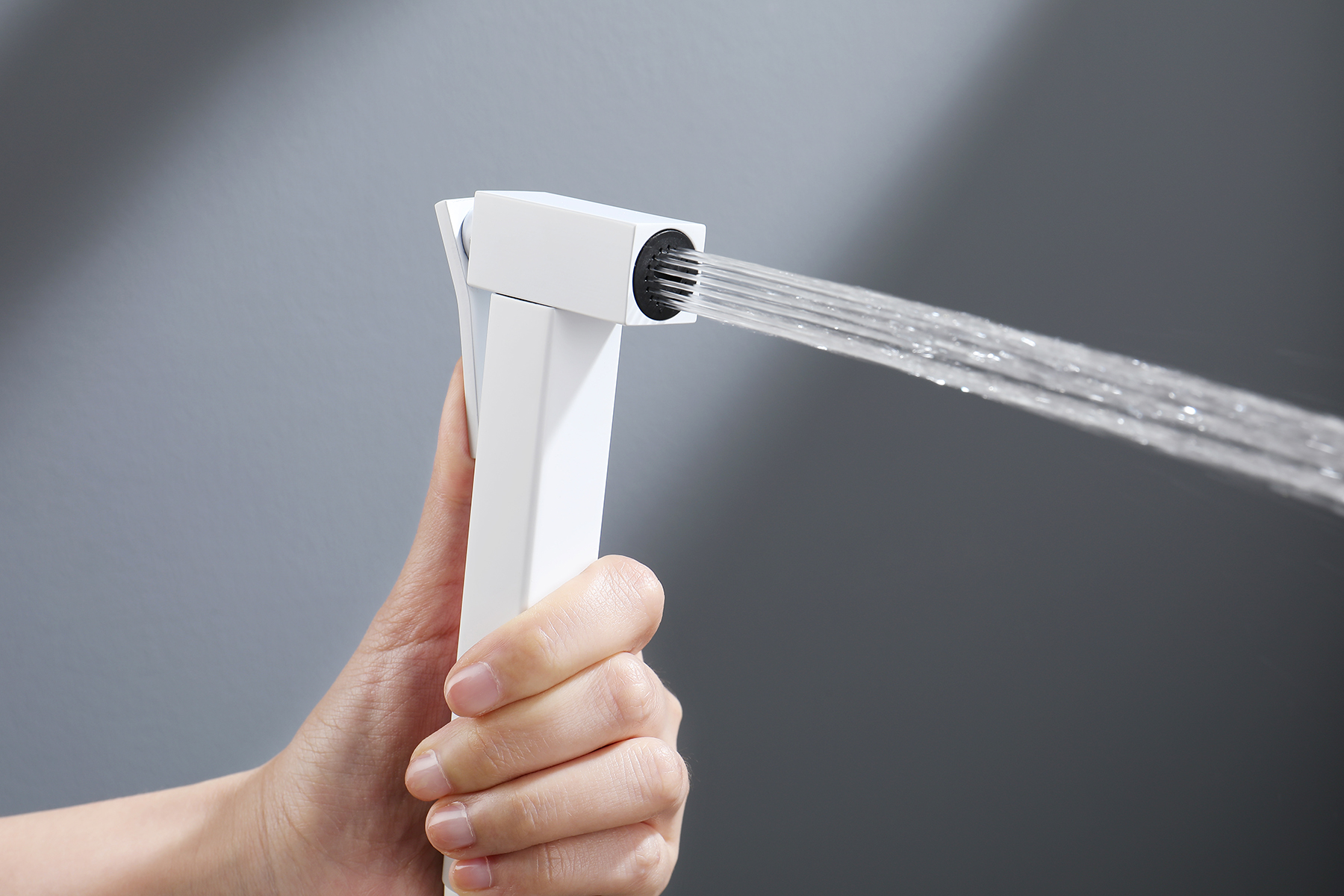 12157-F Смеситель встраиваемый с ГИГ. душем (БЕЛЫЙ) GANZER (10/1шт)