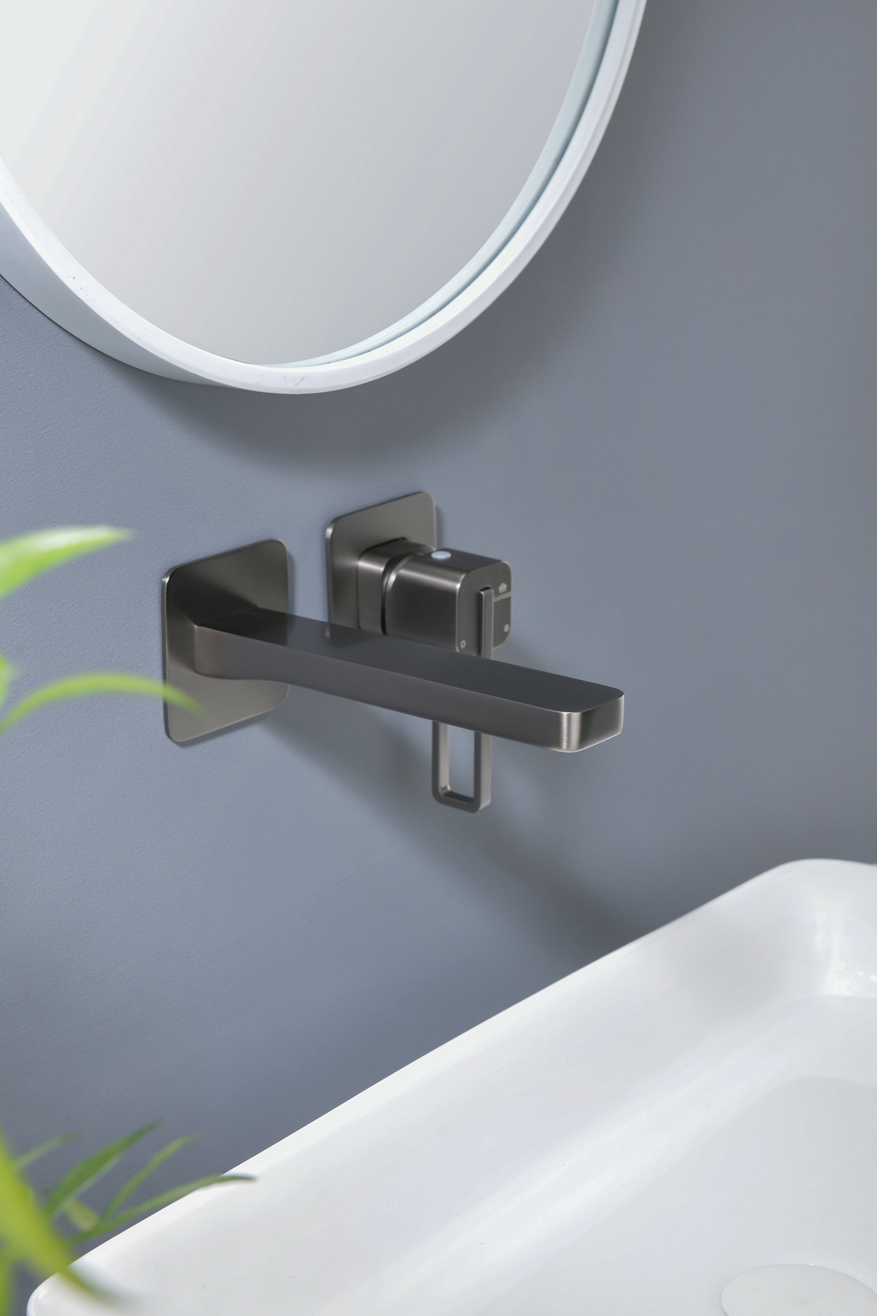 12144-Q Встроенный смес для рак. (ГРАФИТ) GANZER  (10/1шт)