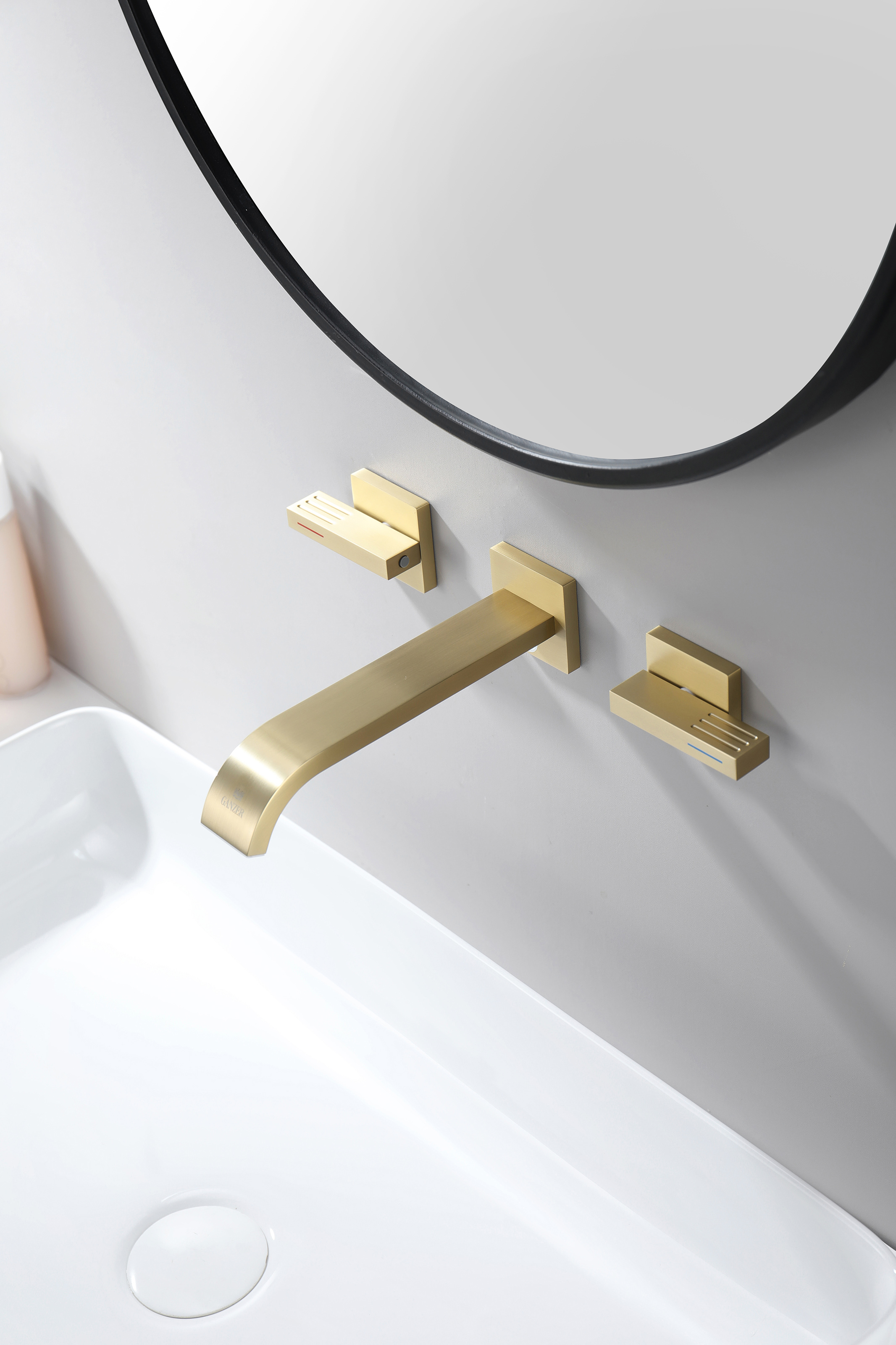 01144-S Смеситель встраиваемый для раковины (Мат. Золото) GANZER (8/1шт)