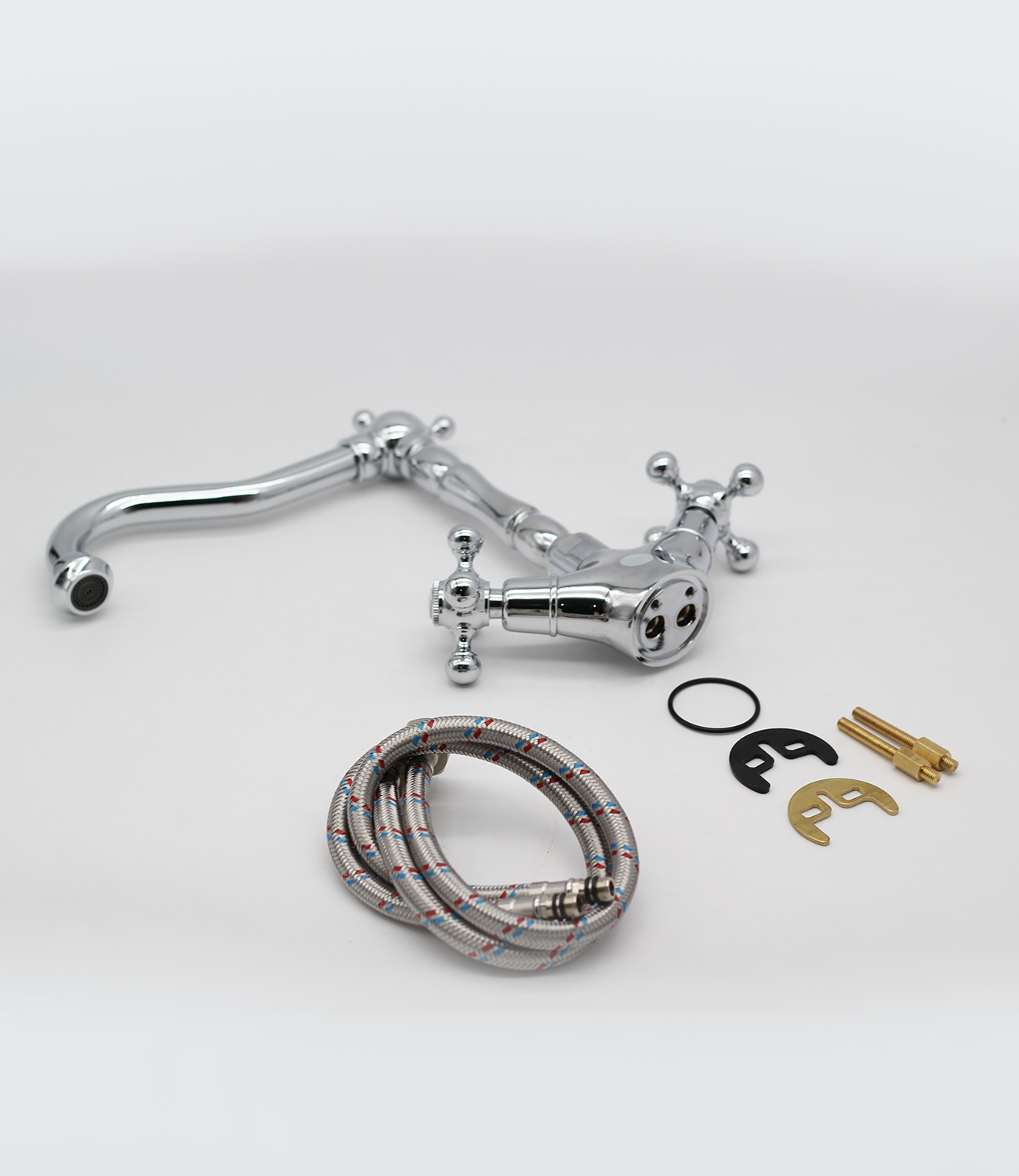 09122 Смеситель 2-ух ручный для кухни "GANZER"  (10/1шт)