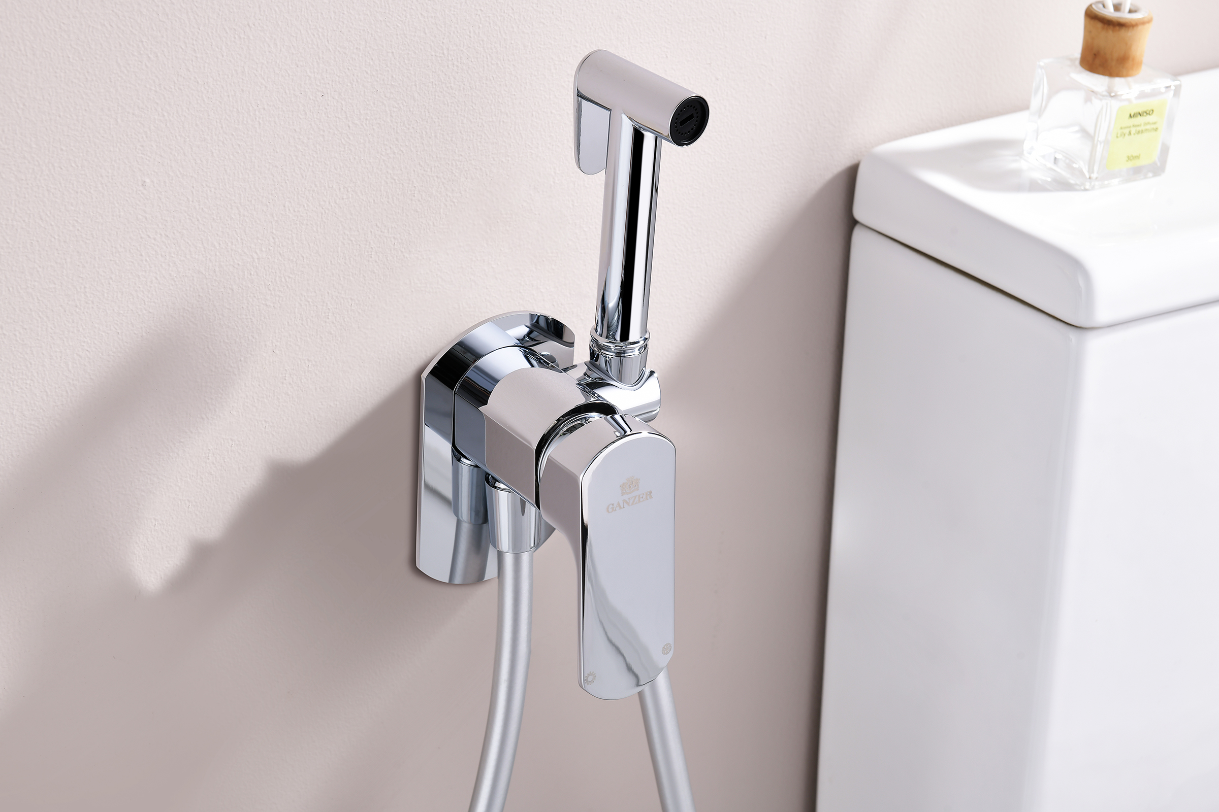 06157 Смеситель встраиваемый с ГИГ. душем (ХРОМ) GANZER (10/1шт)