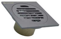 Трап прямой 10 х 10  (ГРАФИТ)  GANZER  (60/1шт)