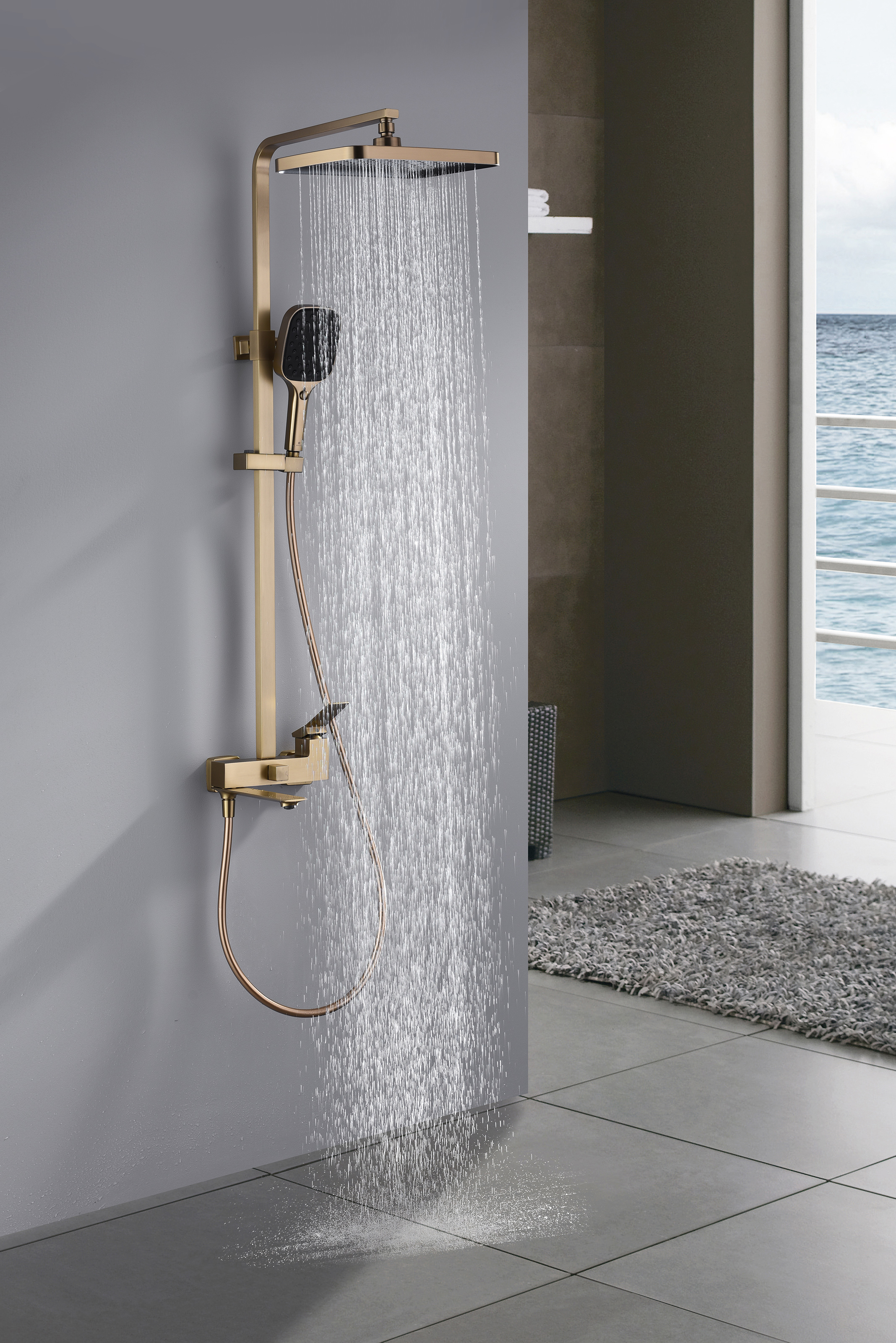 05162-S Душевая система (Мат. Золото) GANZER (5/1шт)