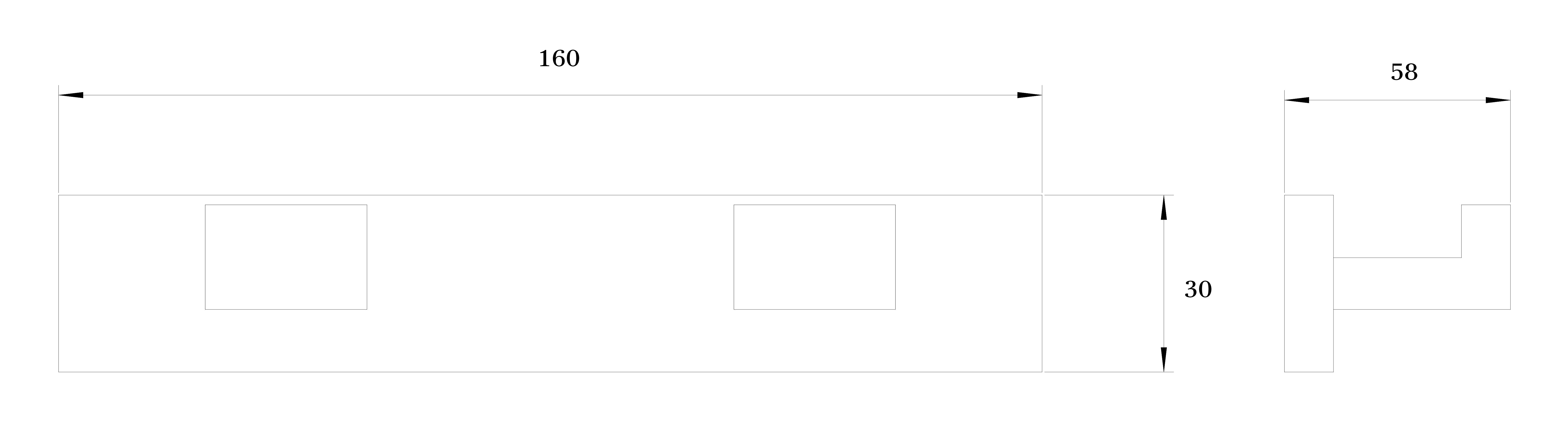 88052-C П/держатель 2 крючка (ЧЕРНЫЙ) GANZER (20/1шт)