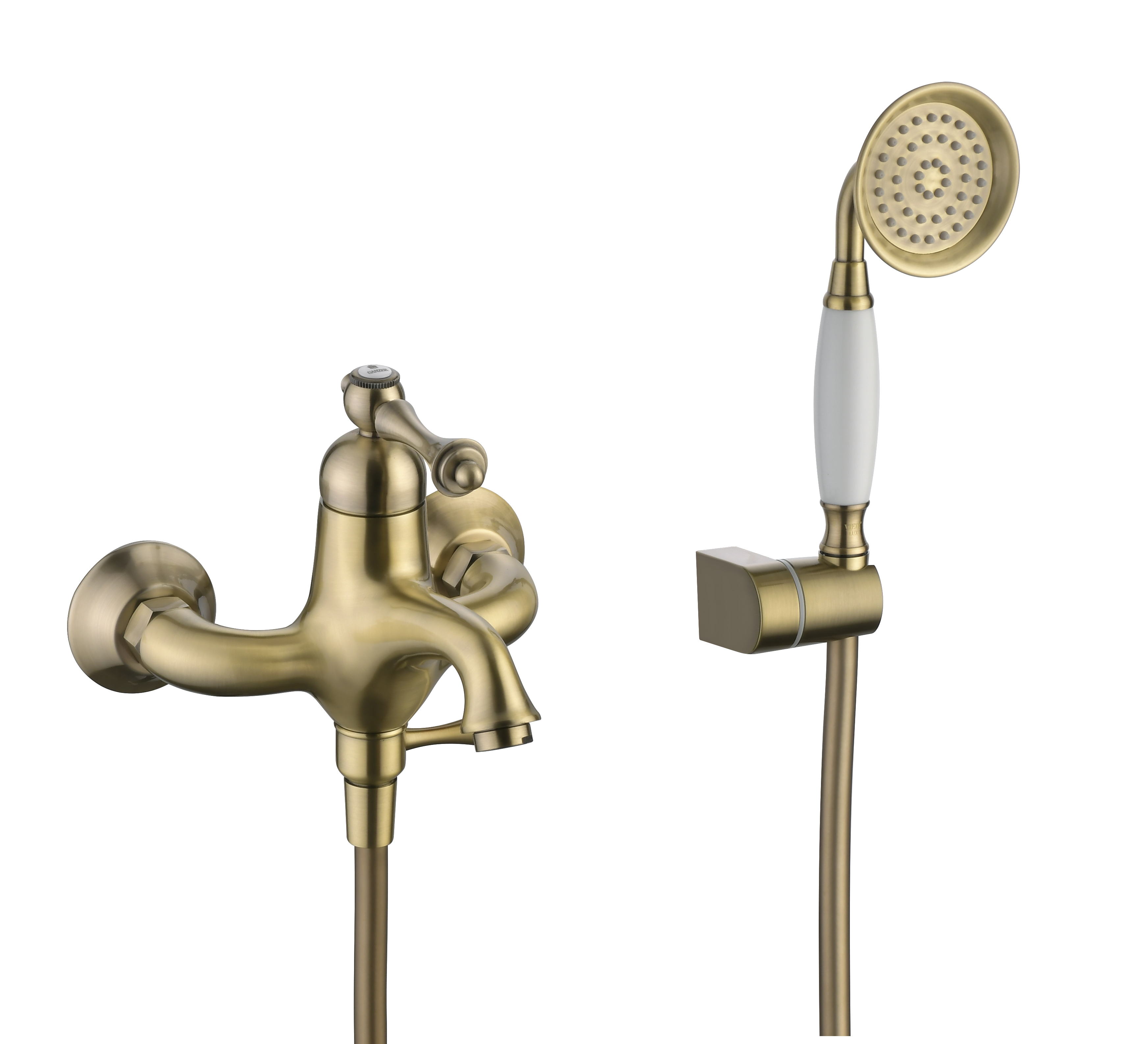 77131-D Смеситель од. для ванны кор. (БРОНЗА)  GANZER  (8/1шт)