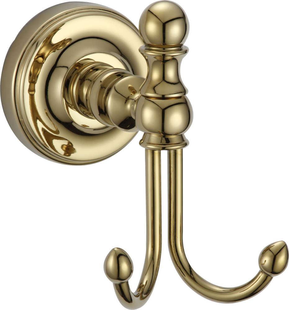 31052-E Крючок двойной (ЗОЛОТО) GANZER  (20/1шт)