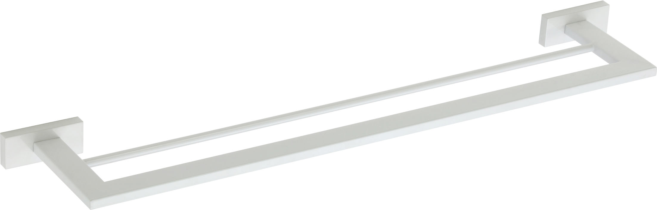 88071-F Держатель 2-ой для полотенца 55 см. (БЕЛЫЙ) GANZER (10/1шт)