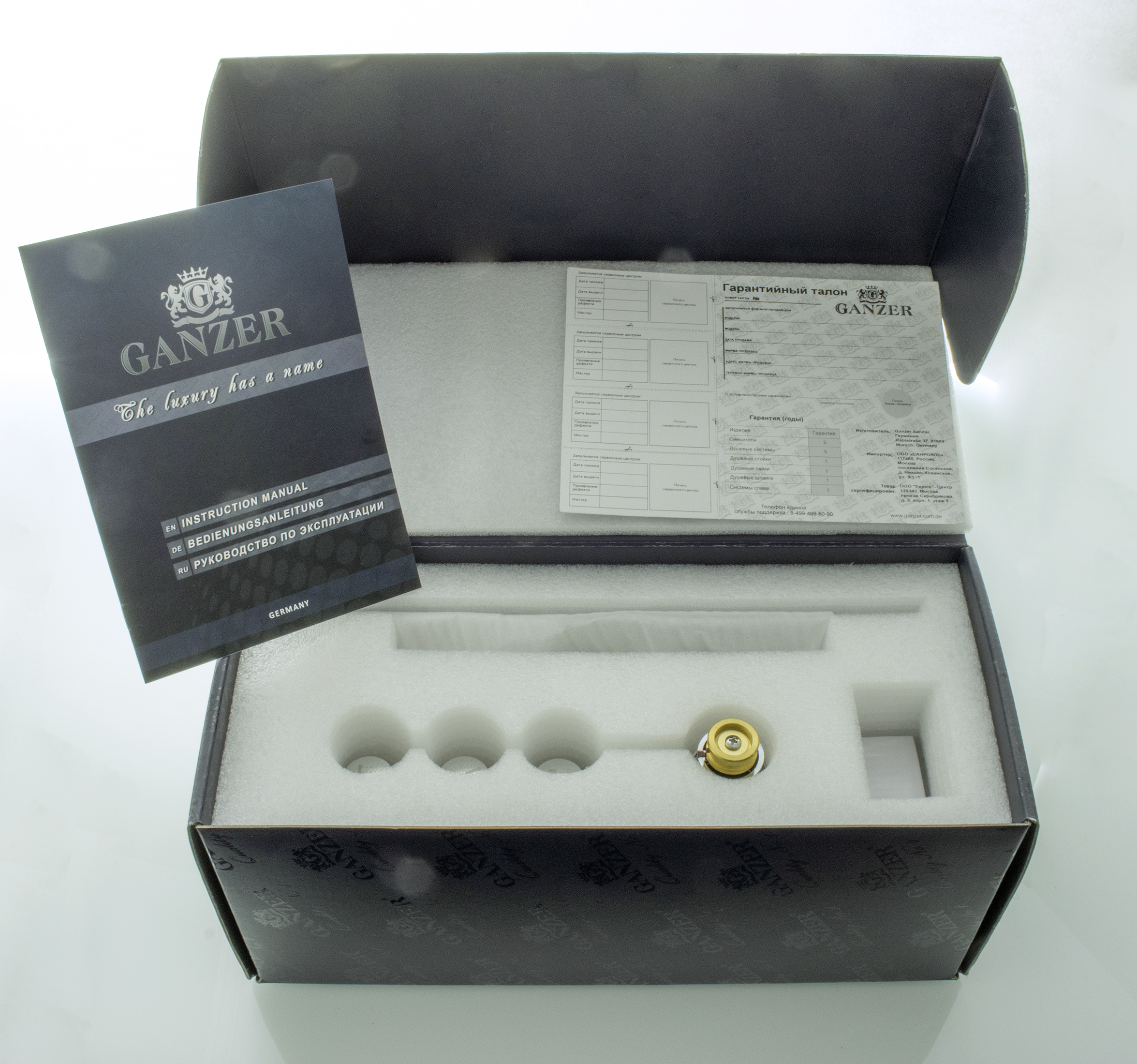 55056 Вст. смес для душа с 3-функ.(квадрат) "GANZER"  (6/1шт)