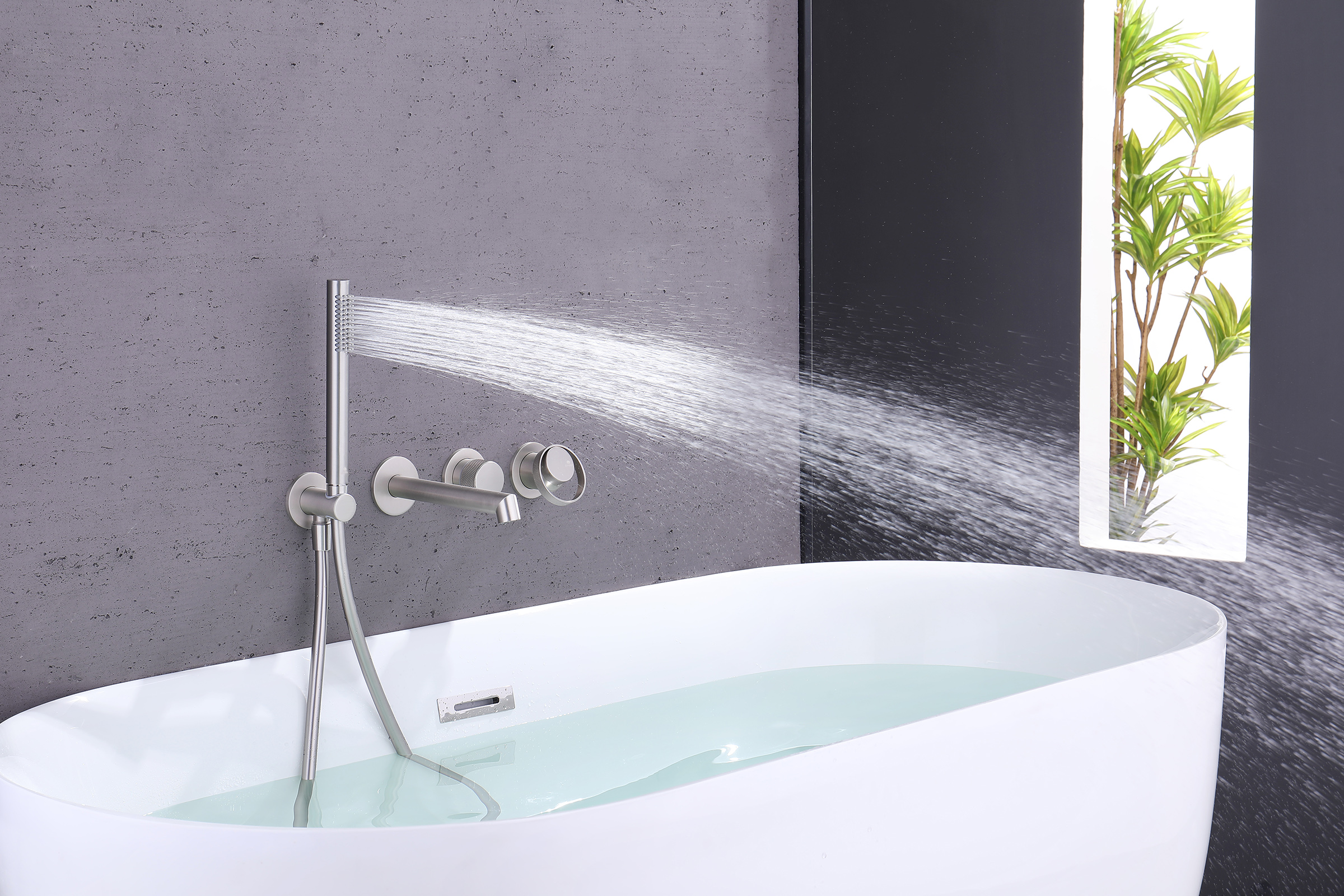 19134-G Встроенный смес. для ванны  (САТИН) GANZER  (6/1шт)