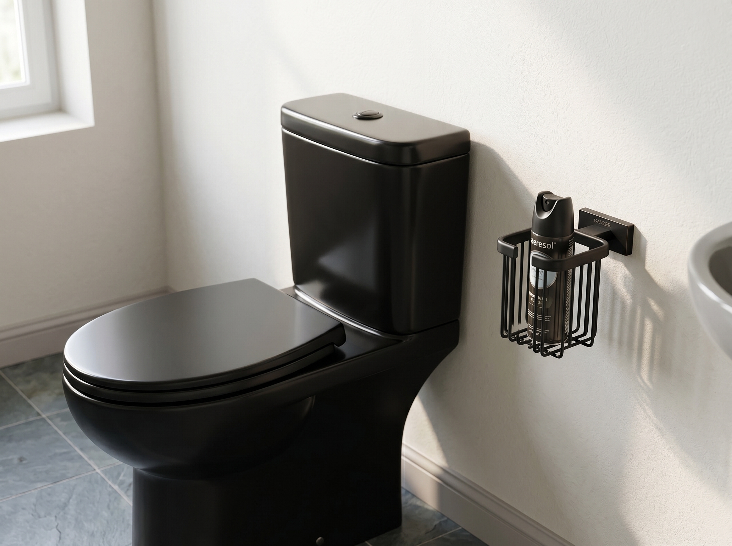 88038-C Держатель для освежителя (ЧЕРНЫЙ) GANZER (20/1шт)