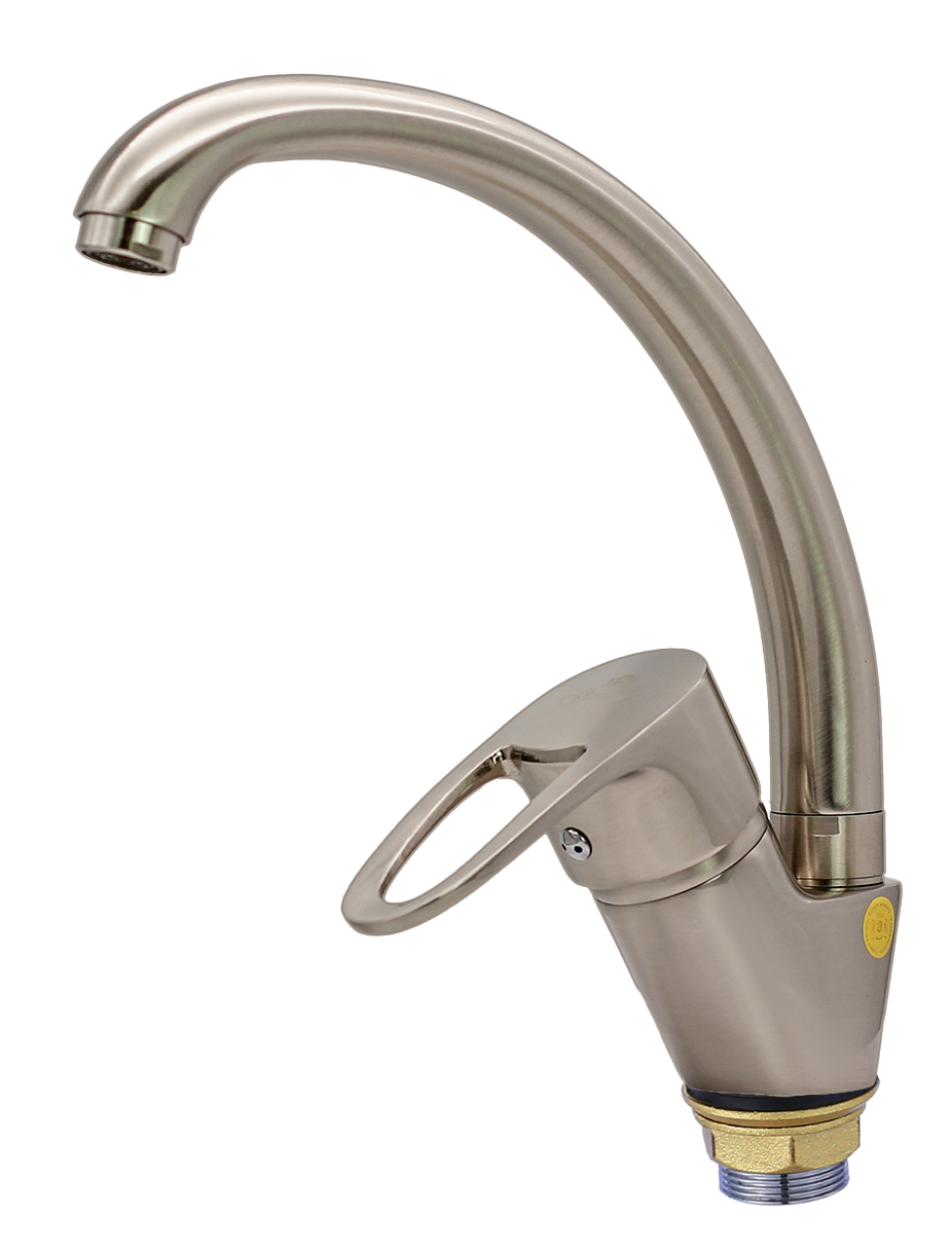 10021-G  Смеситель (САТИН) для кухни "GANZER"  (10/1шт)