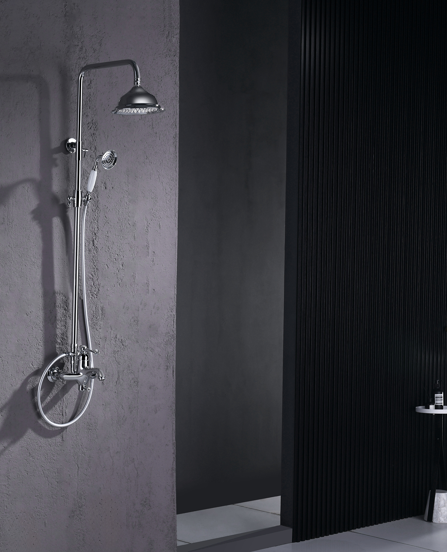 77061 Душевой релинг (ХРОМ)   "GANZER"  (4/1шт)