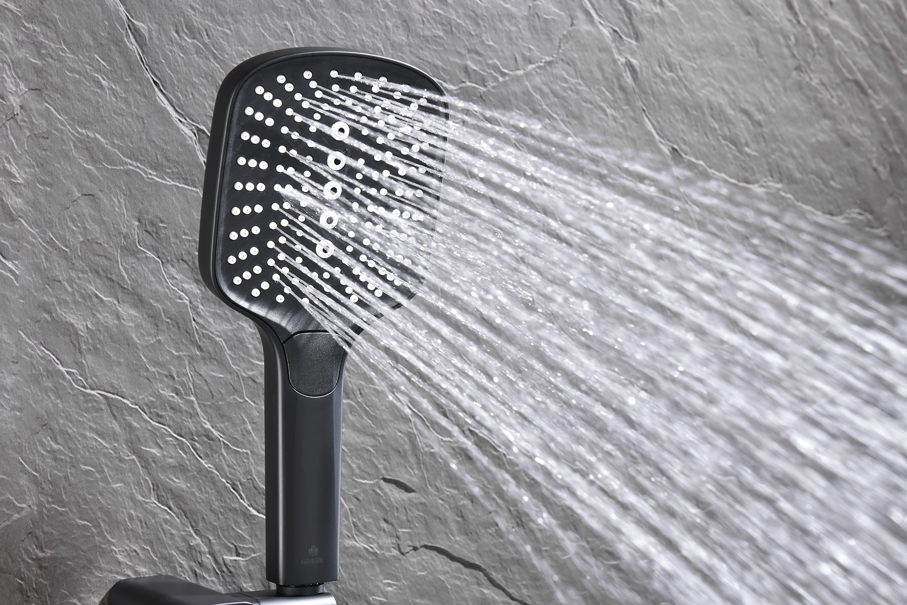 12165-C Смеситель встраиваемый для душа с 3-функ. (ЧЕРНЫЙ) GANZER (6/1шт)