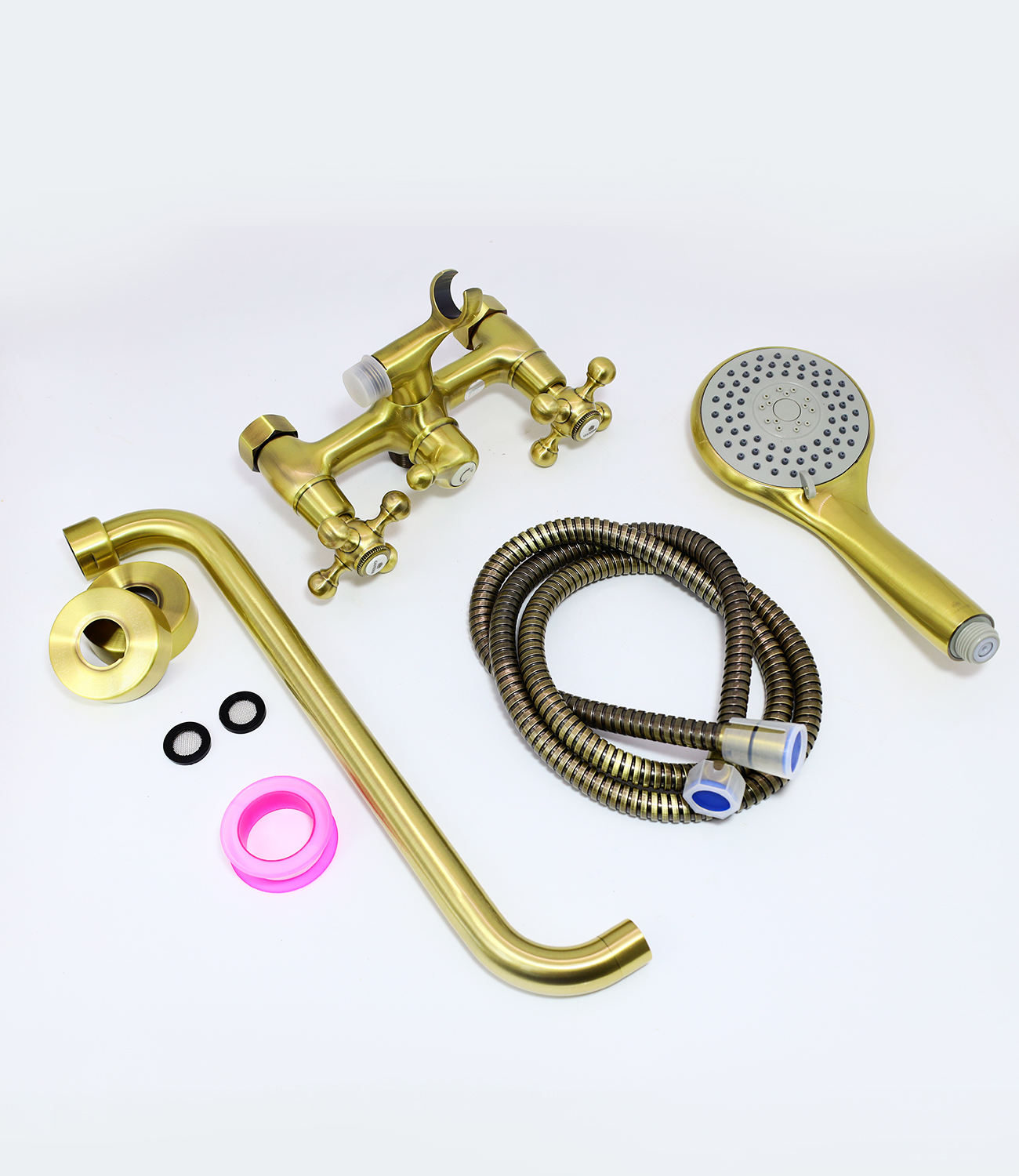 09041-D Смеситель 2-ух руч. для ванны (БРОНЗ) GANZER (6/1шт)