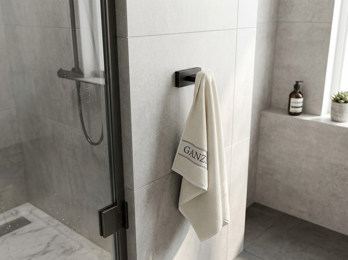 88051-C Крючок одинарный (ЧЕРНЫЙ)  GANZER  (20/1шт)