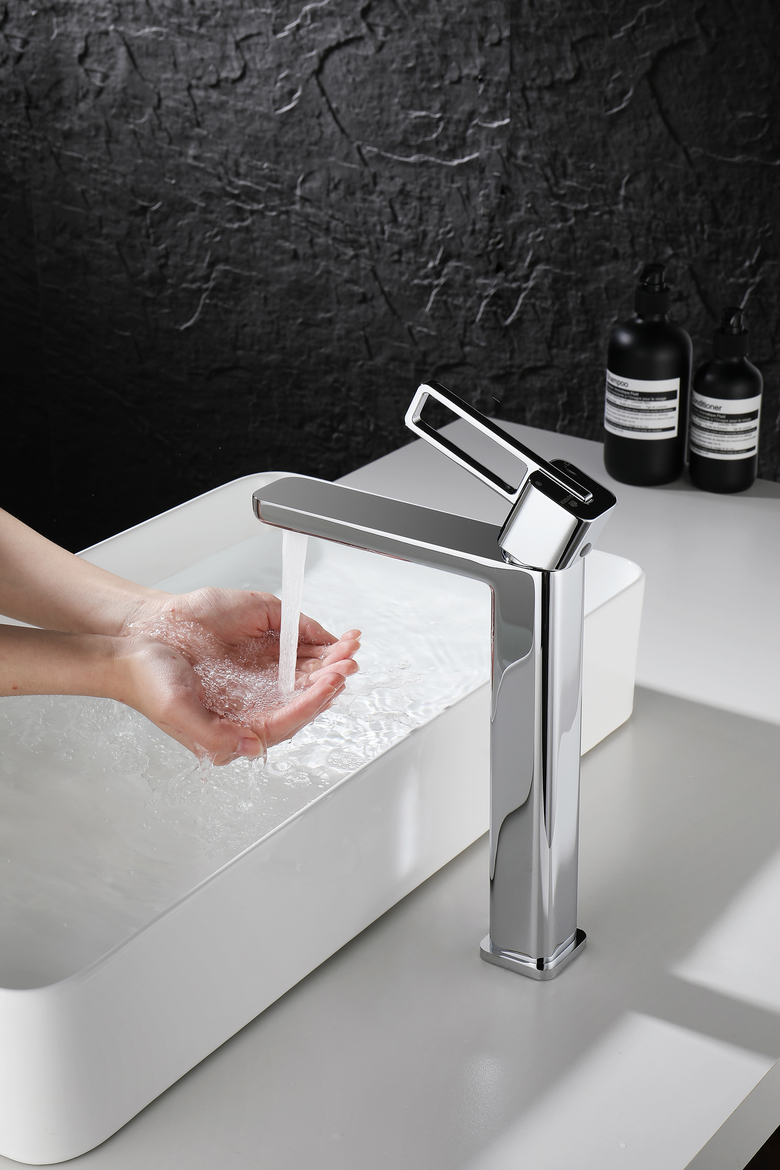 12112 Смеситель од. для раковины-чаши (ХРОМ) GANZER (10/1шт)