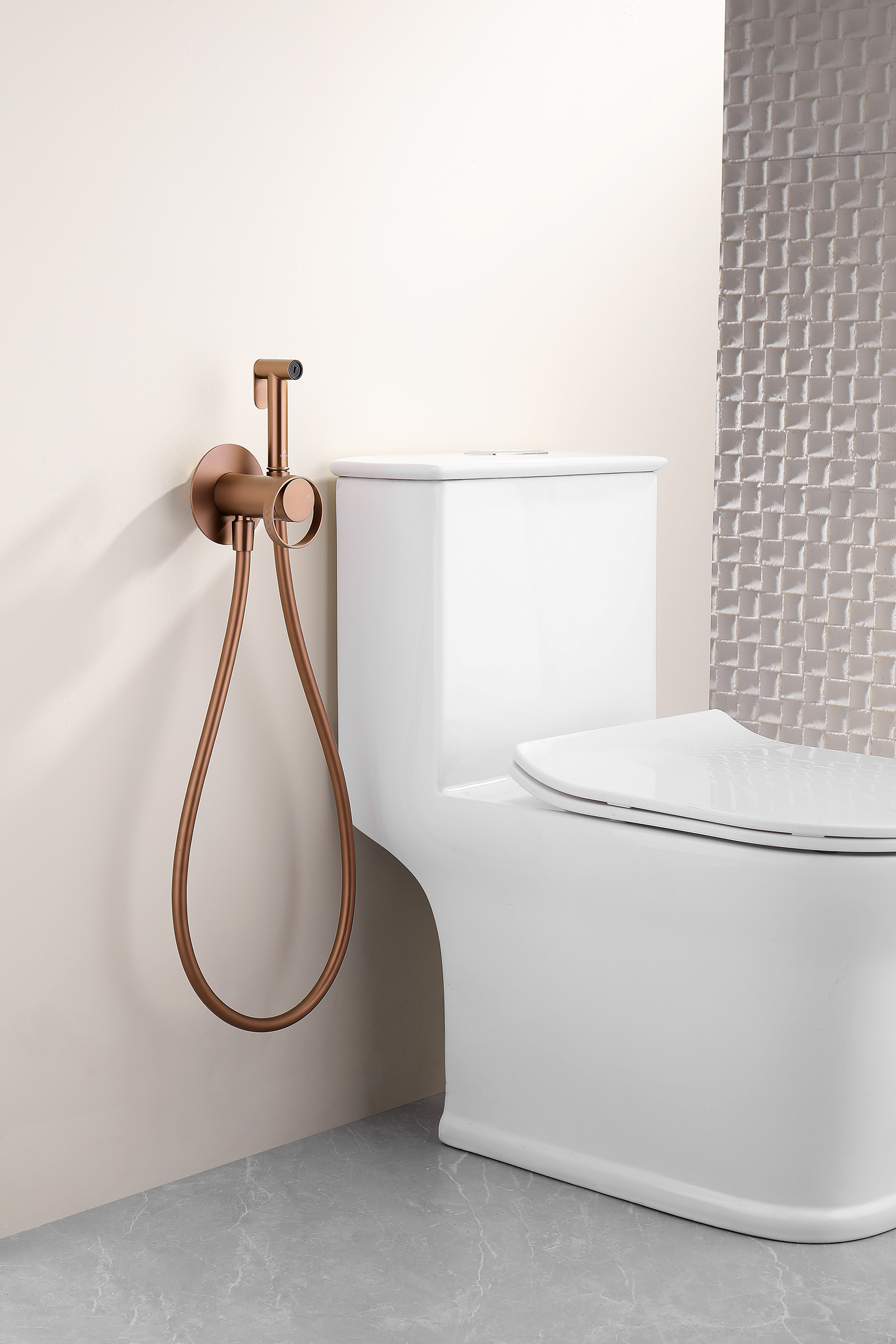 19157-R Смеситель встраиваемый с ГИГ. душем (Роз. Золото) GANZER (10/1шт)