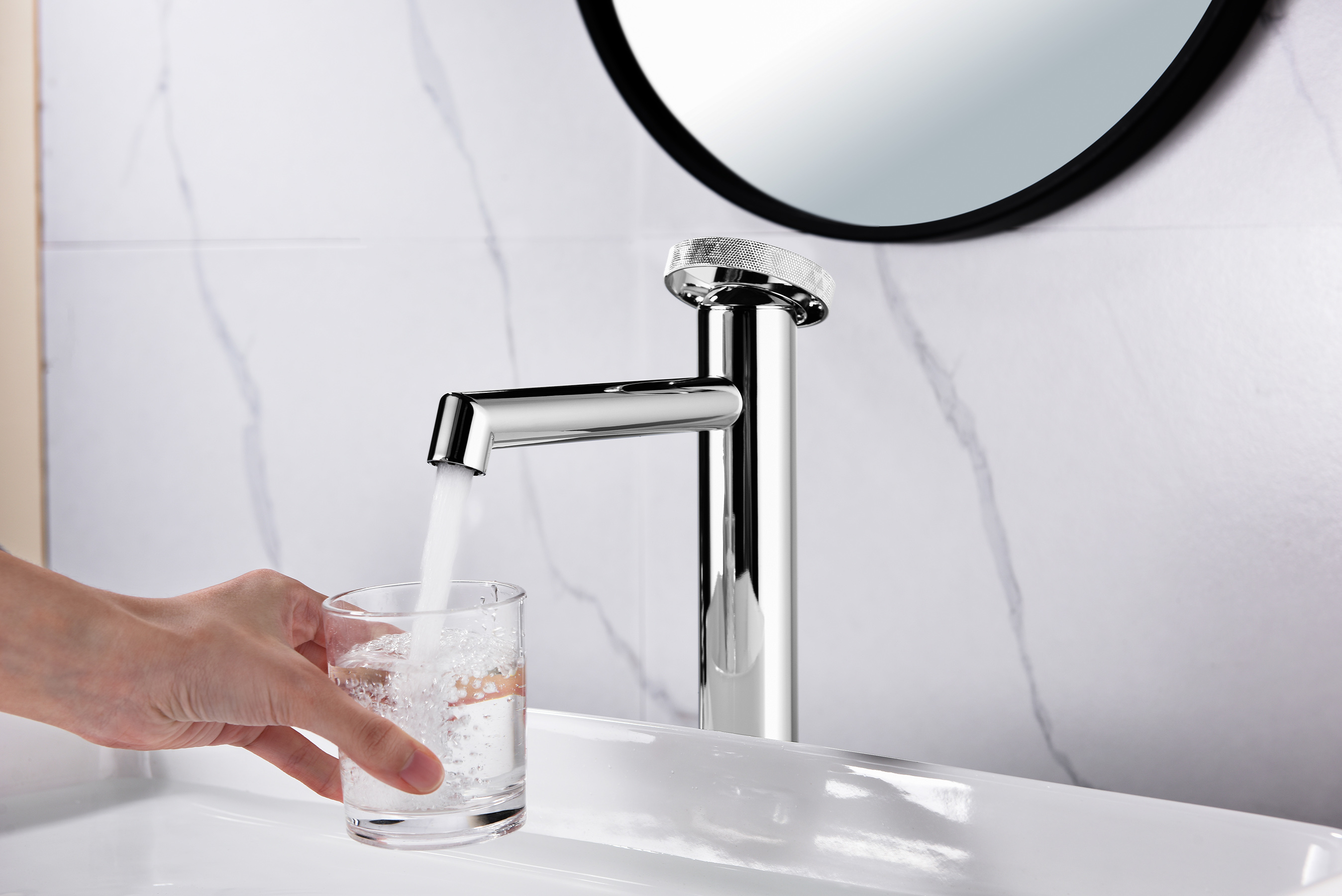 19112 Смеситель од. для раковины-чаши (ХРОМ) GANZER (10/1шт)