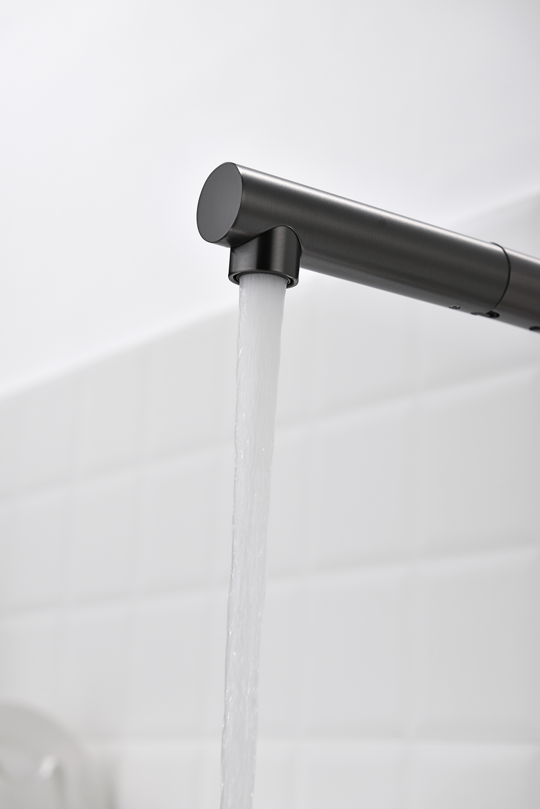 16036-Q Смес. од. для кухни с ВЫД. лейкой и подк. ФИЛЬТ. (ГРАФИТ)  GANZER (10/1шт)