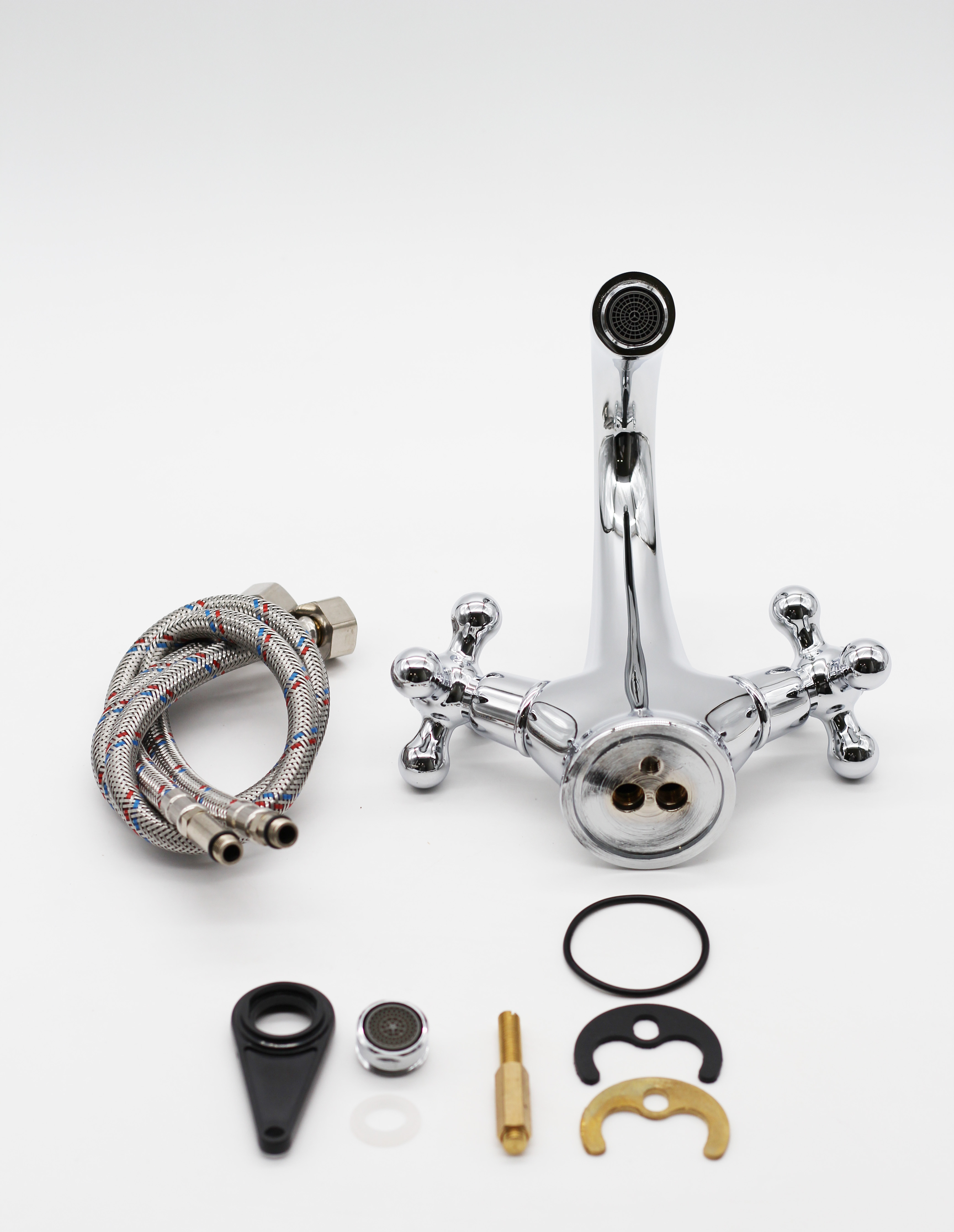 17011 Смеситель двухвентдля умывальника "GANZER"