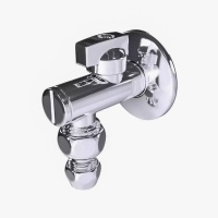 Кран угловой с ШАР. СОЕДИ. 1/2 х 1/2 хром  ViEiR  (60/1шт)