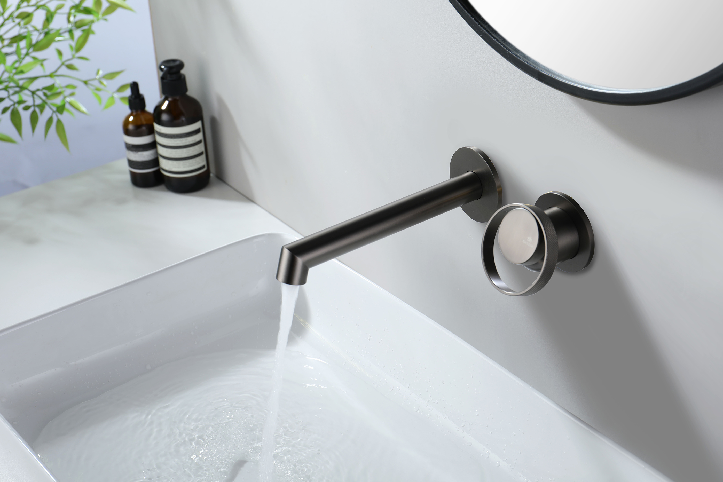 19144-Q Встроенный смес для рак. (ГРАФИТ) GANZER   (10/1шт)