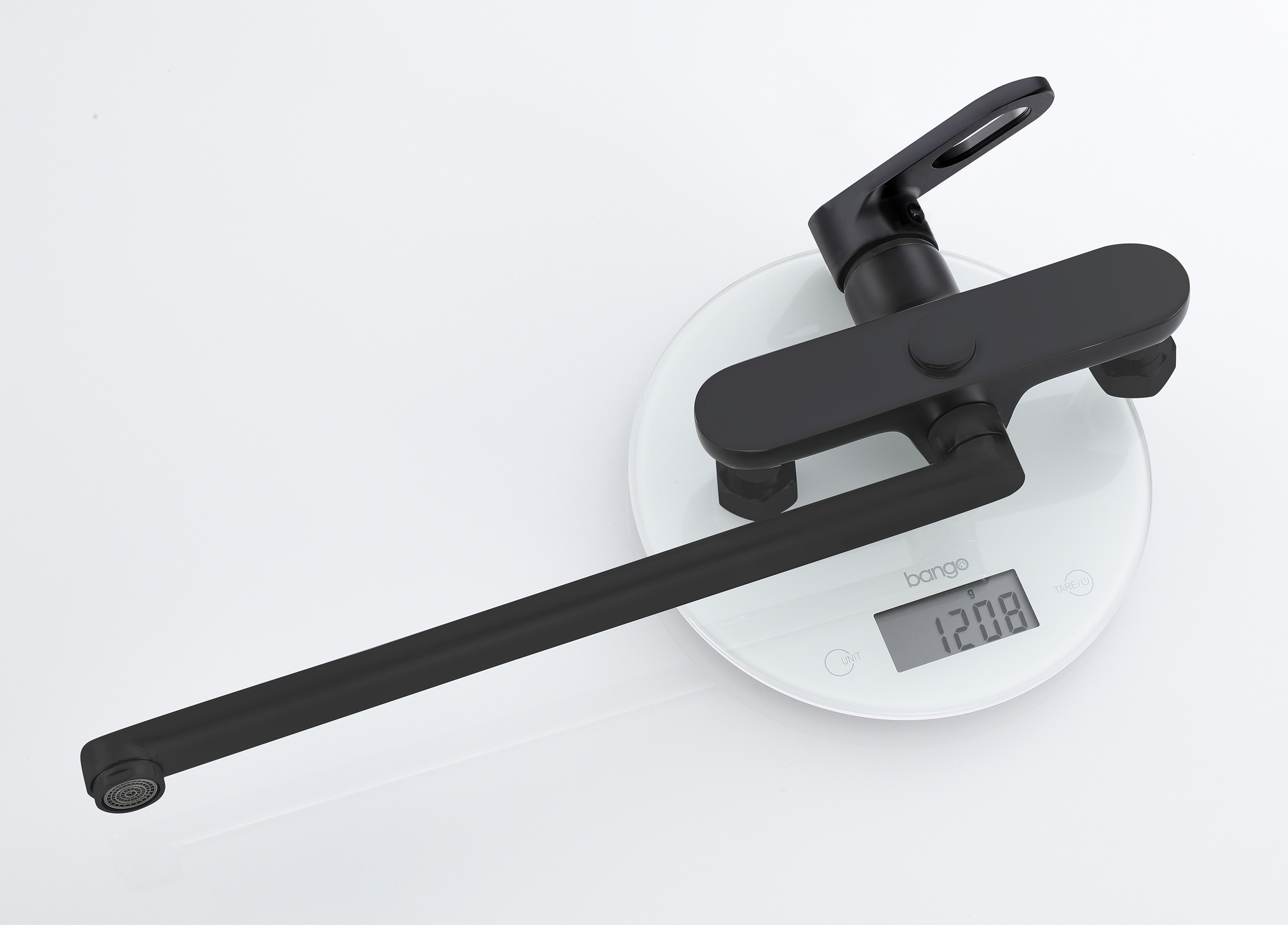 22016-C Смеситель для ванны (черный) HANSEN  (10/1шт)