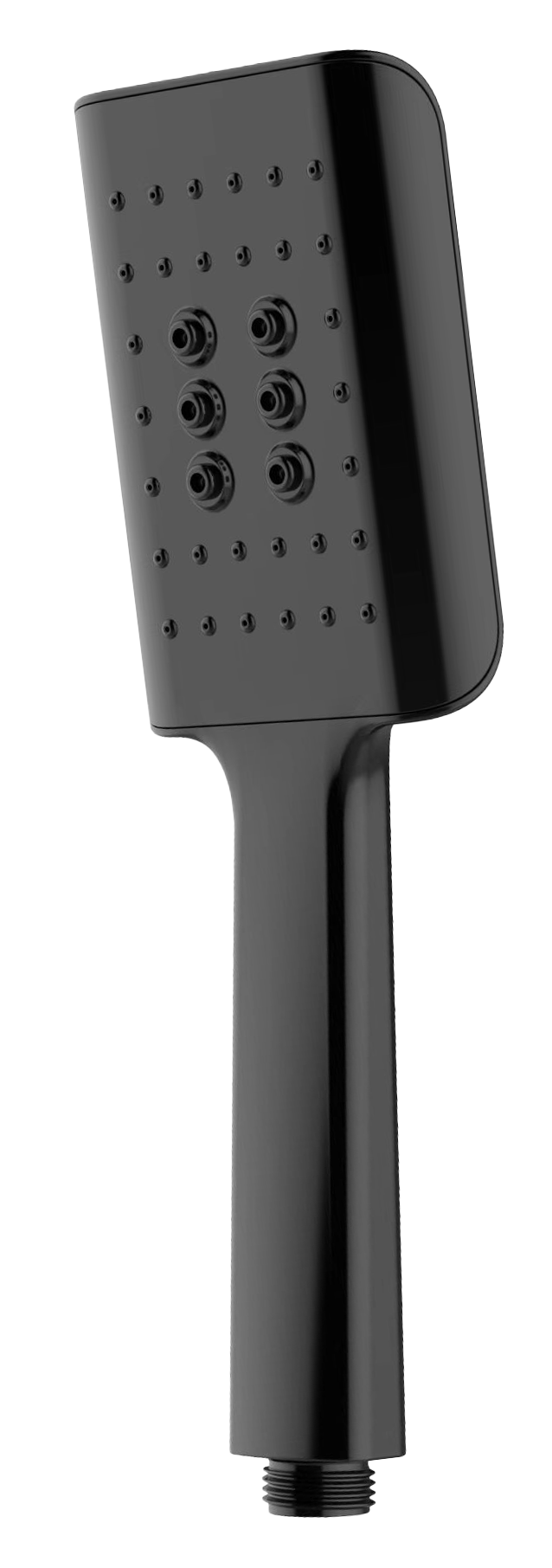 1055-C Лейка для душа 1 режим. (самоочищающая,ЧЕРНЫЙ)  GANZER  (50/1шт)