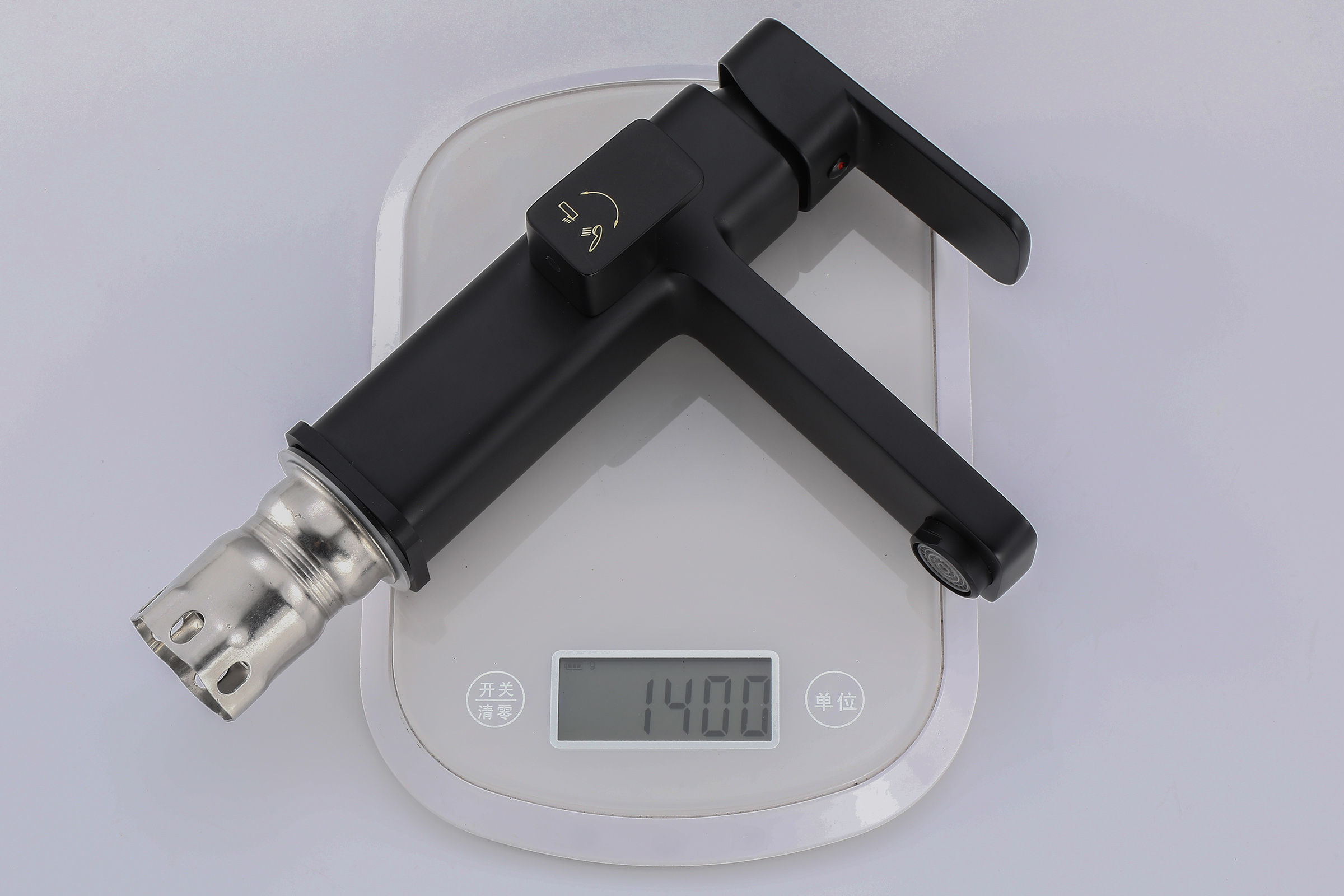 12053-C Смеситель для умыв. с под. гиг. лейки (ЧЕРНЫЙ)  GANZER  (10/1шт) Л/К