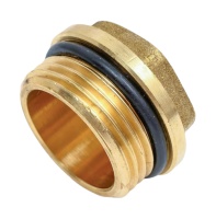 Заглушка латун с уплотнительным кольцом 1" Ш. ViEiR  (200/10шт)