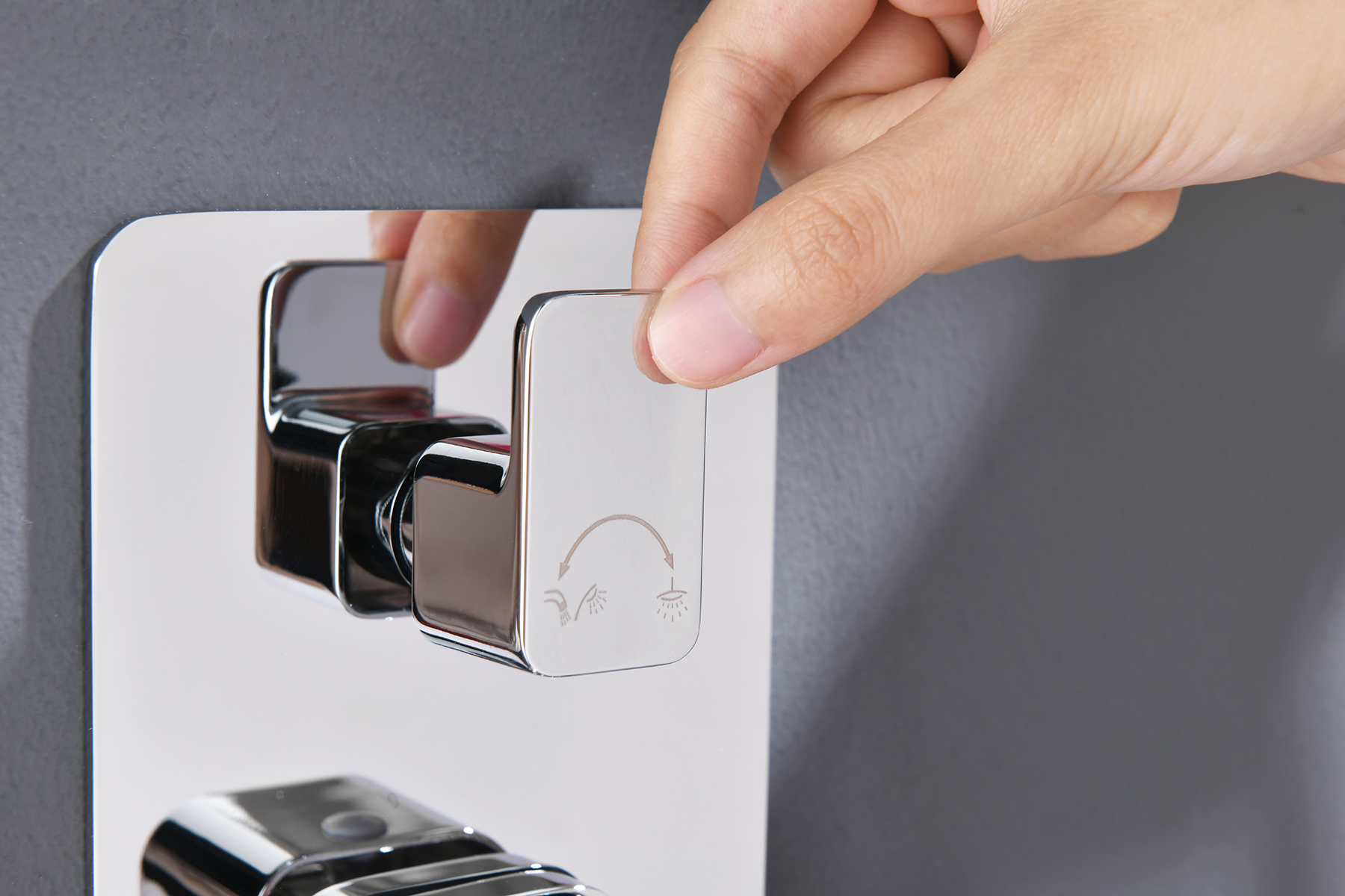 12165 Смеситель встраиваемый для душа с 3-функ. (ХРОМ) GANZER (6/1шт)