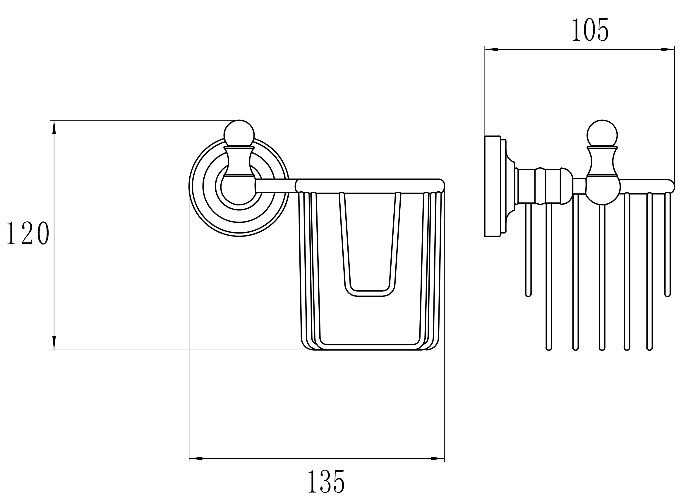 31038-E Держатель для освежителя (ЗОЛОТО) GANZER (20/1шт)