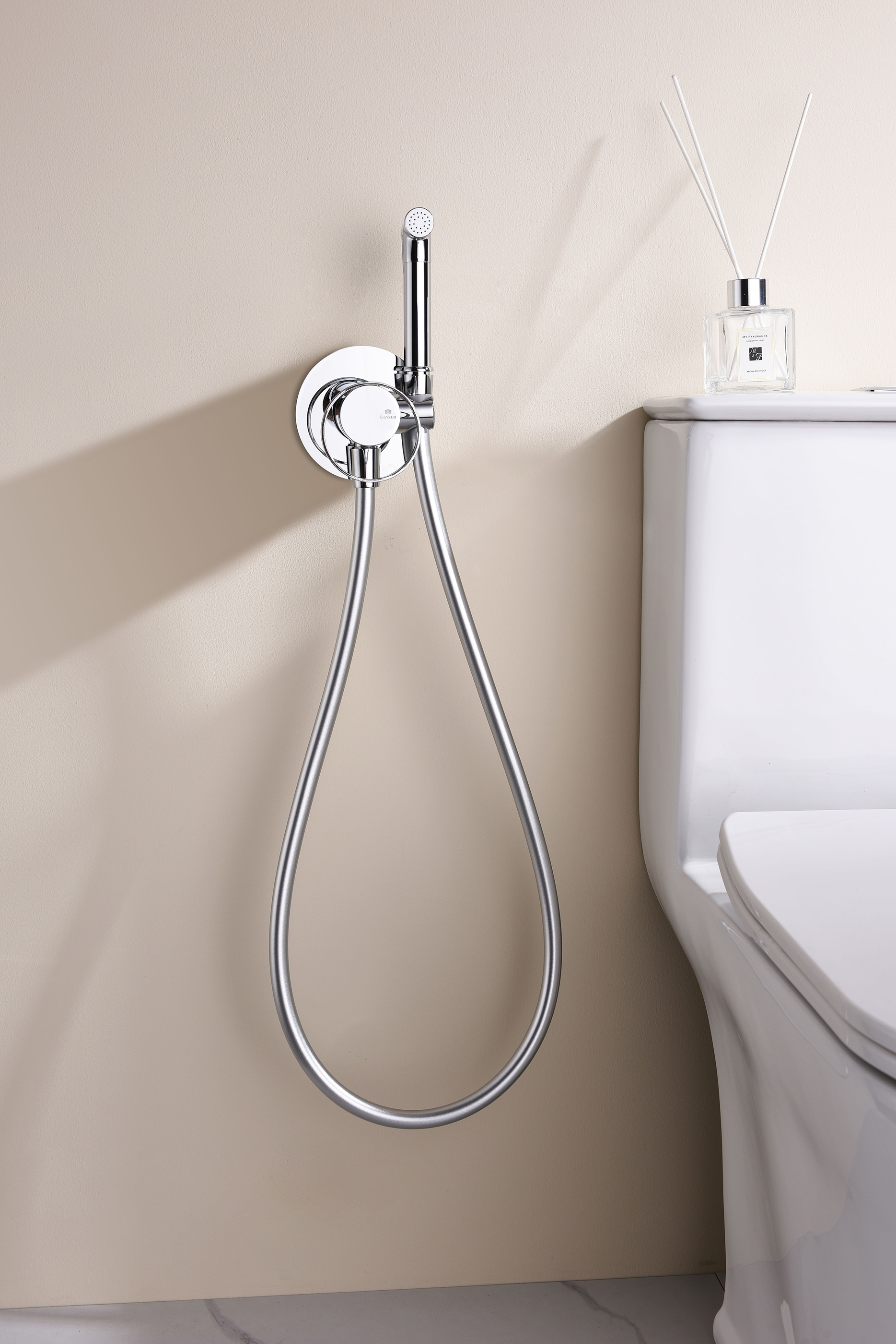 19157 Смеситель встраиваемый с ГИГ. душем (ХРОМ) GANZER (10/1шт)