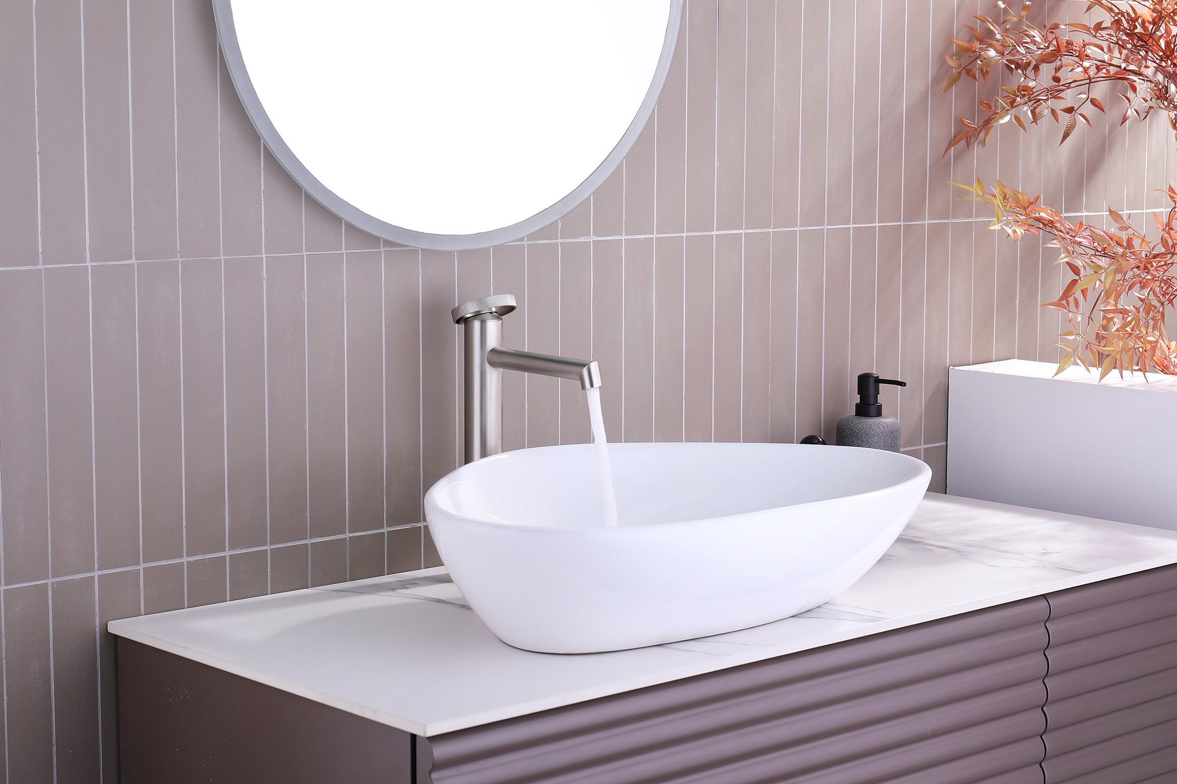 19112-G Смеситель од. для раковины-чаши (САТИН) GANZER (10/1шт)