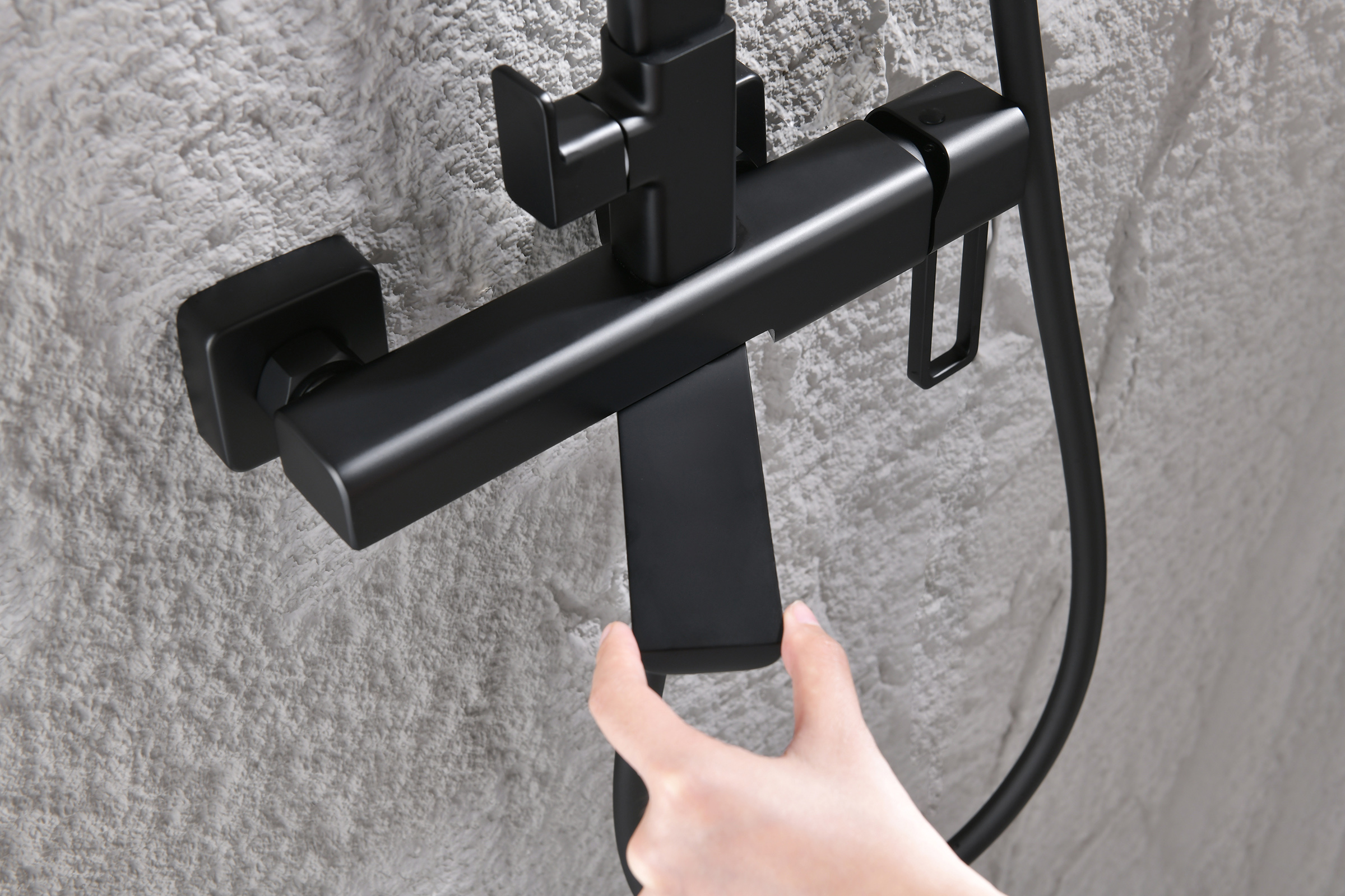 12163-C Душевая система (ЧЕРНЫЙ) GANZER (5/1шт)