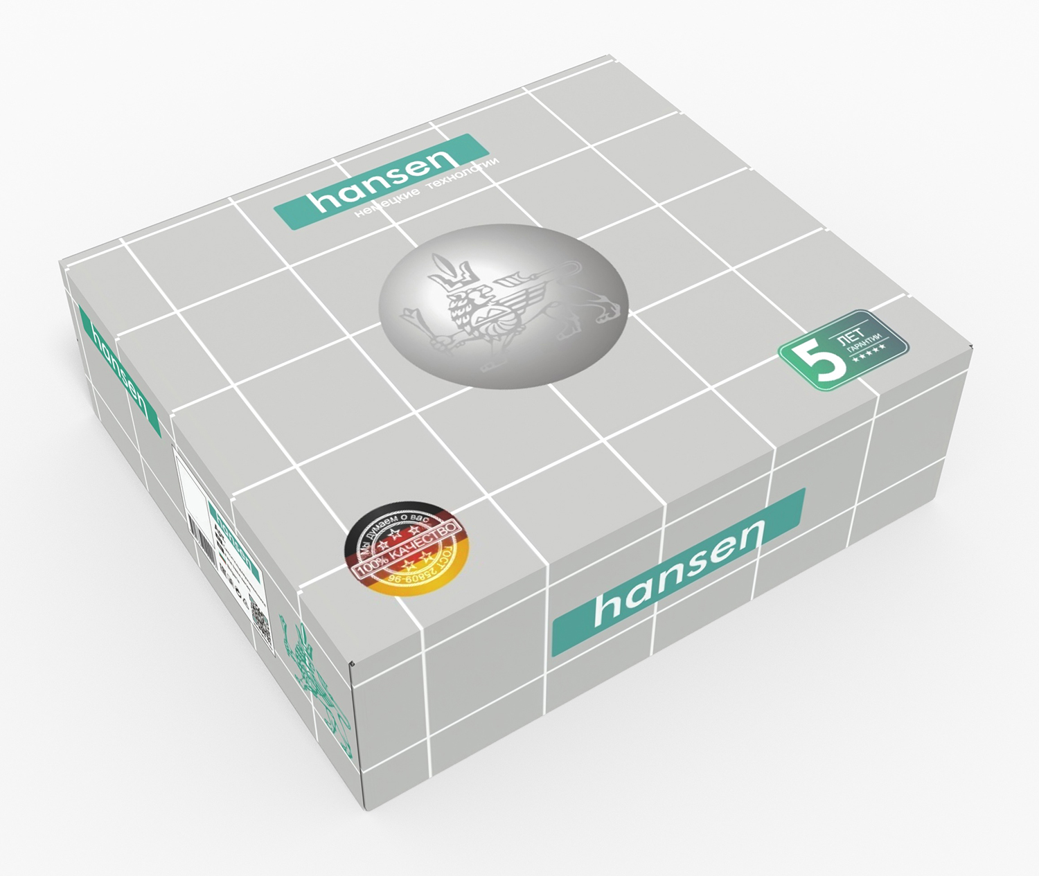 10023 Смеситель для умывальника (ХРОМ) HANSEN  (10/1шт)