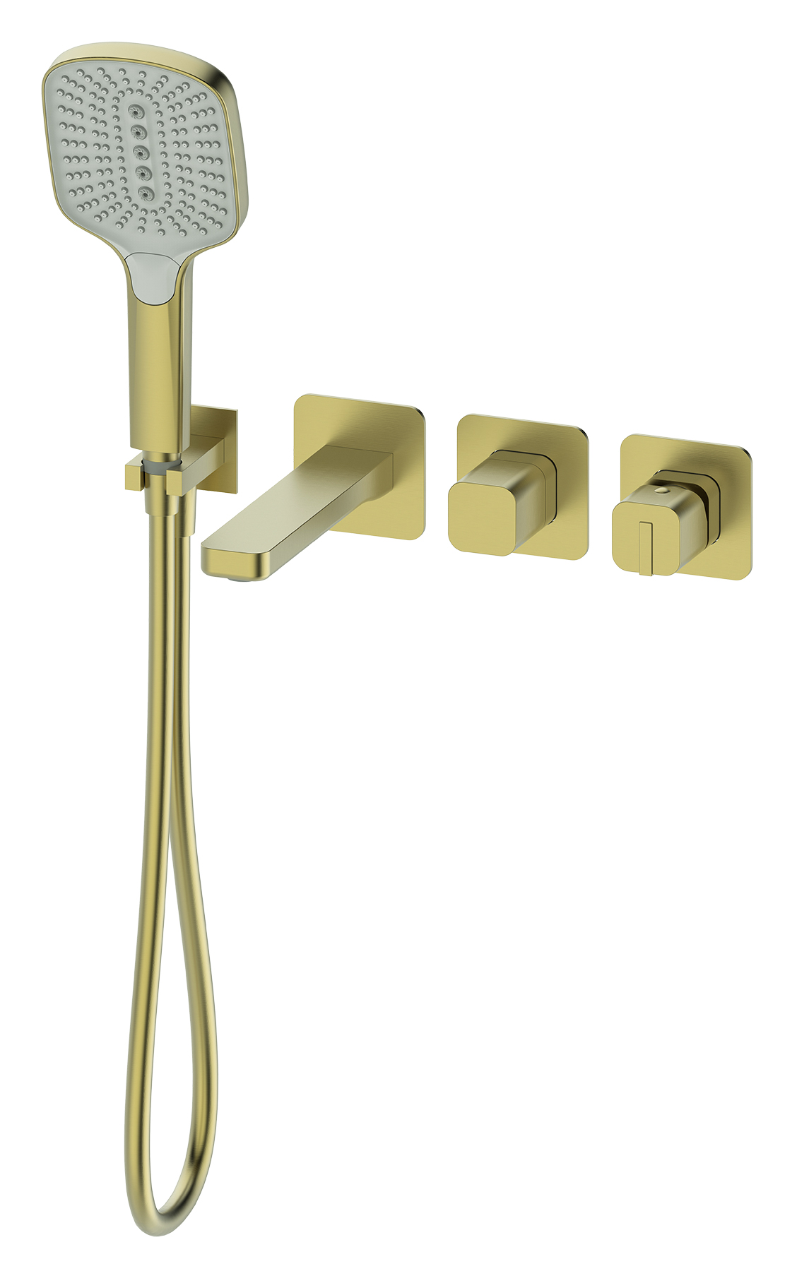 12134-S Встроенный смес. для ванны  (Мат. Золото) GANZER  (6/1шт)