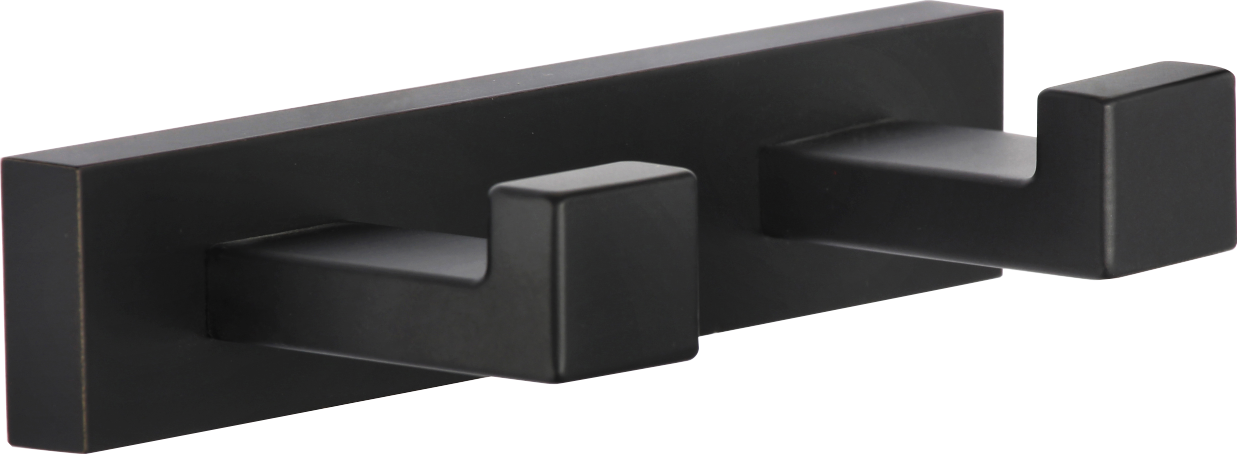 88052-C П/держатель 2 крючка (ЧЕРНЫЙ) GANZER (20/1шт)