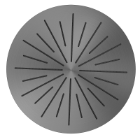 18430-Q Тропическая лейка, круглая 32см (ГРАФИТ)  GANZER  (6/1шт)