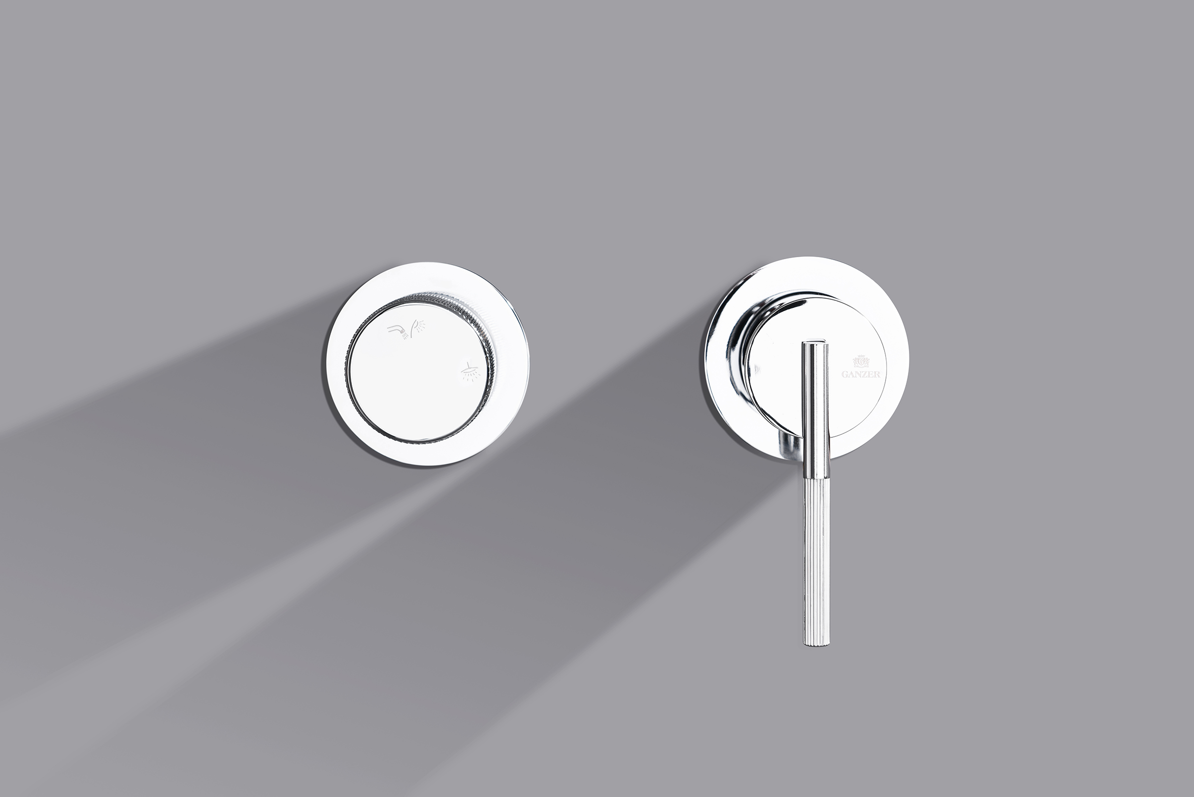 19165 Смеситель встраиваемый для душа с 3-функ. (ХРОМ) GANZER (6/1шт)