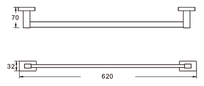 5017 Полотенцедержатель  (ХРОМ) ViEiR  (30/1шт)